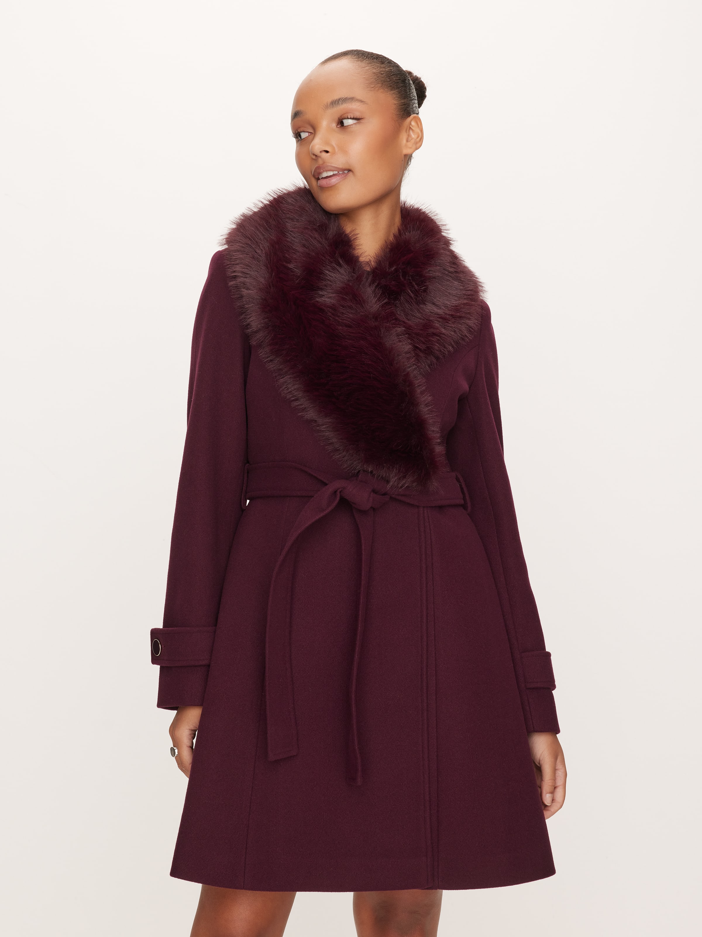 Aurora Fur Collar Coat