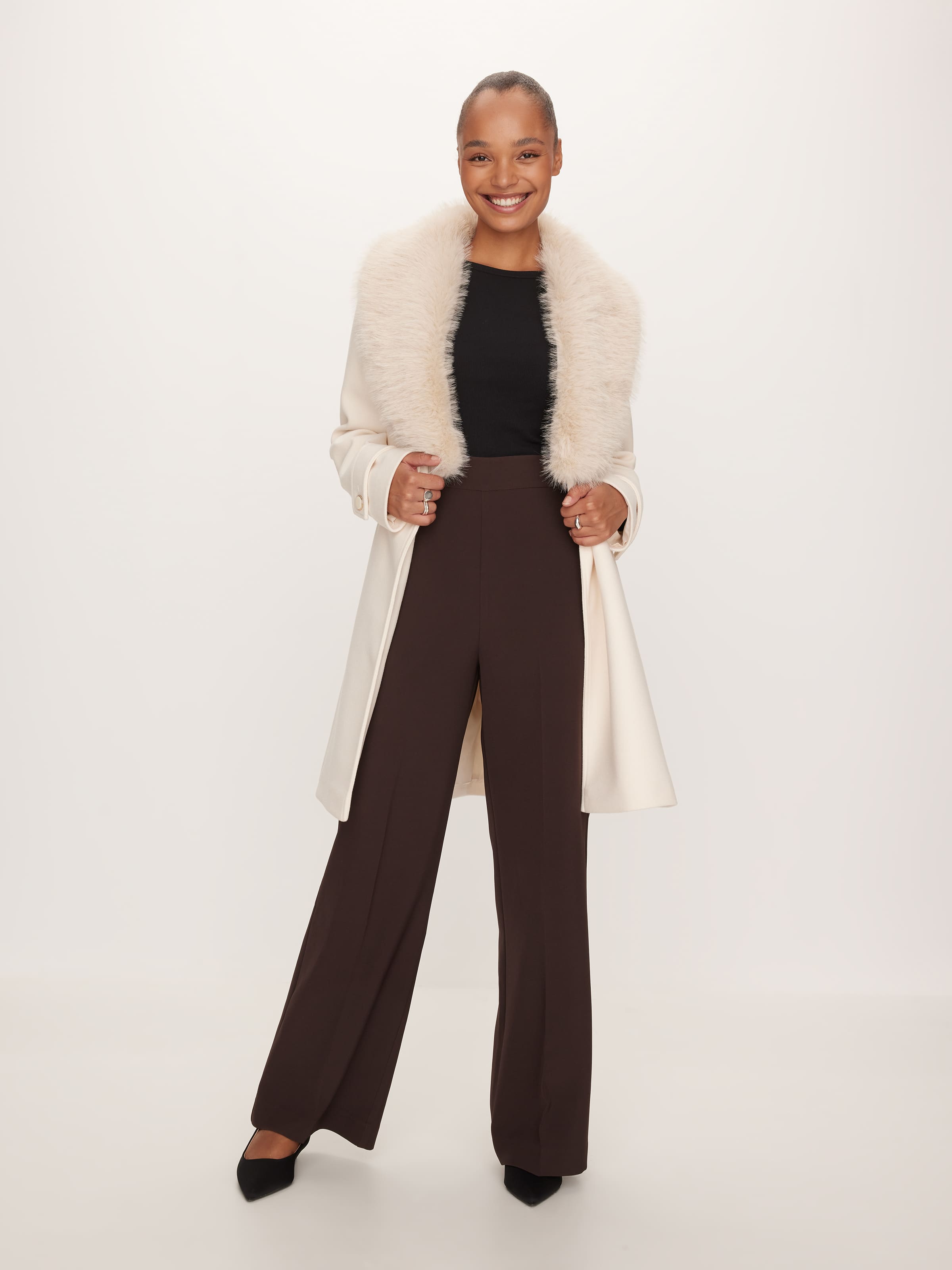 Aurora Fur Collar Coat