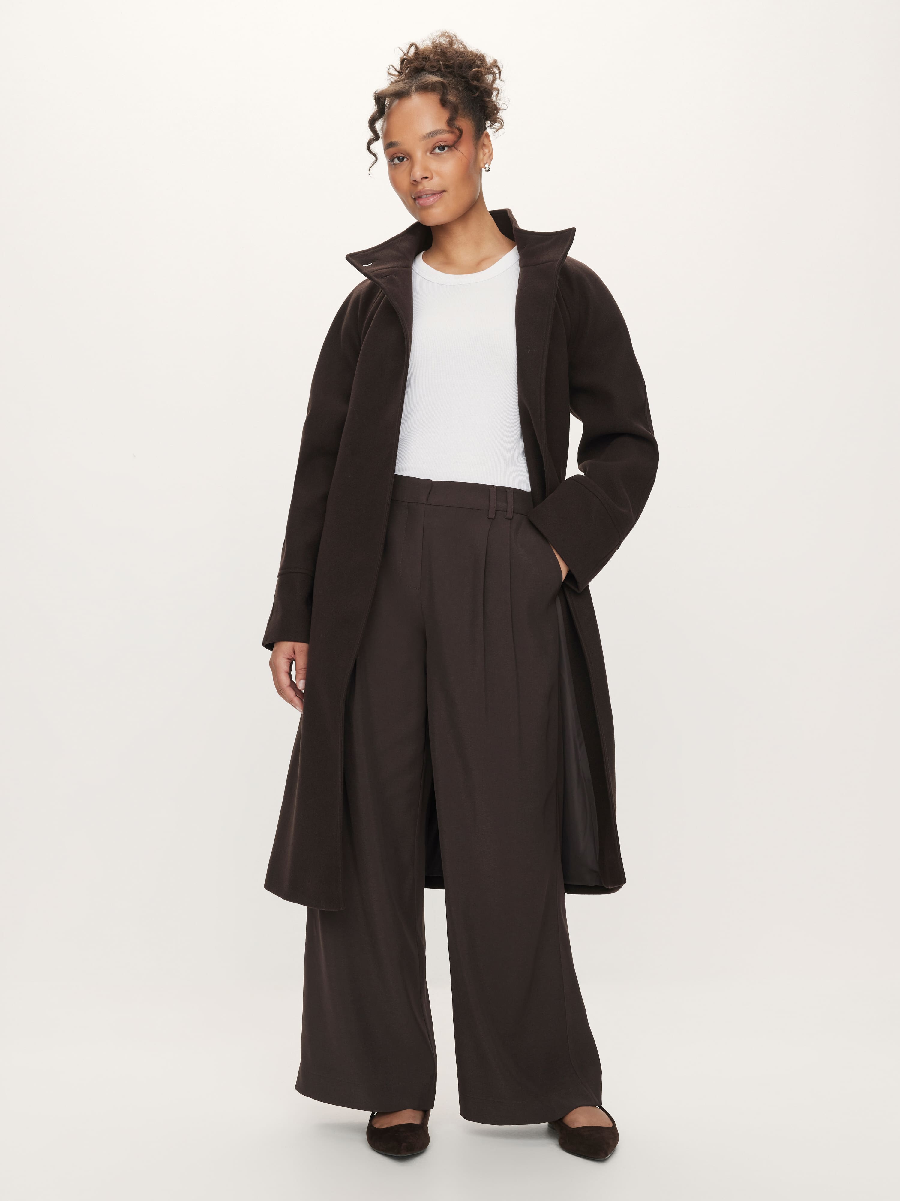 Dusk Funnel Neck Coat