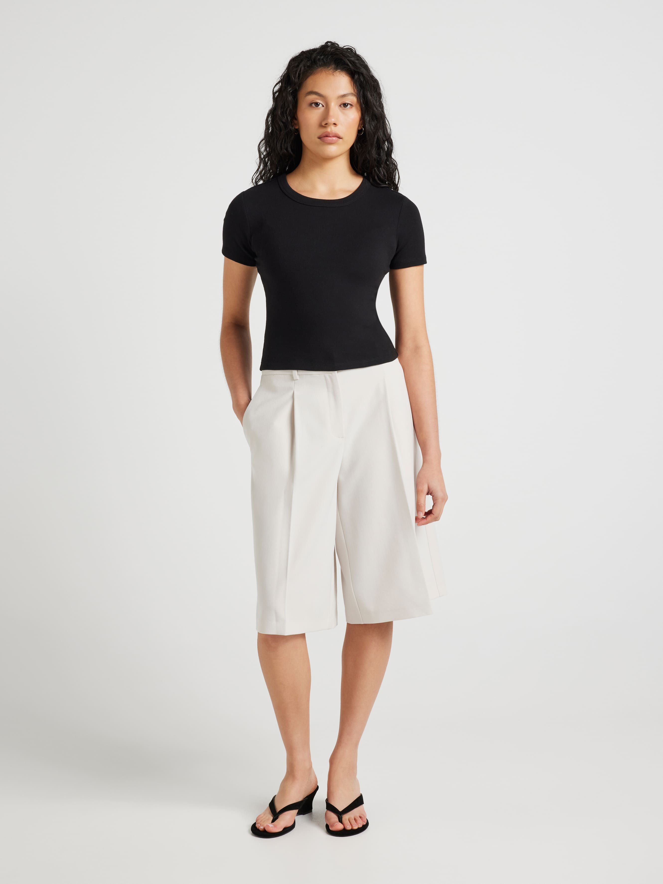 Fitted Crew Neckline Baby Tee