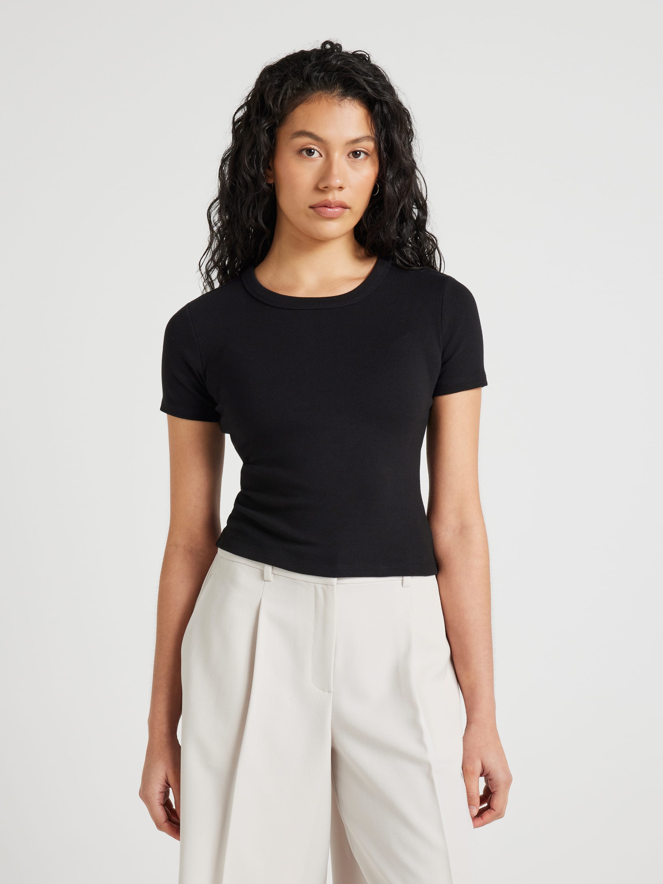 Fitted Crew Neckline Baby Tee