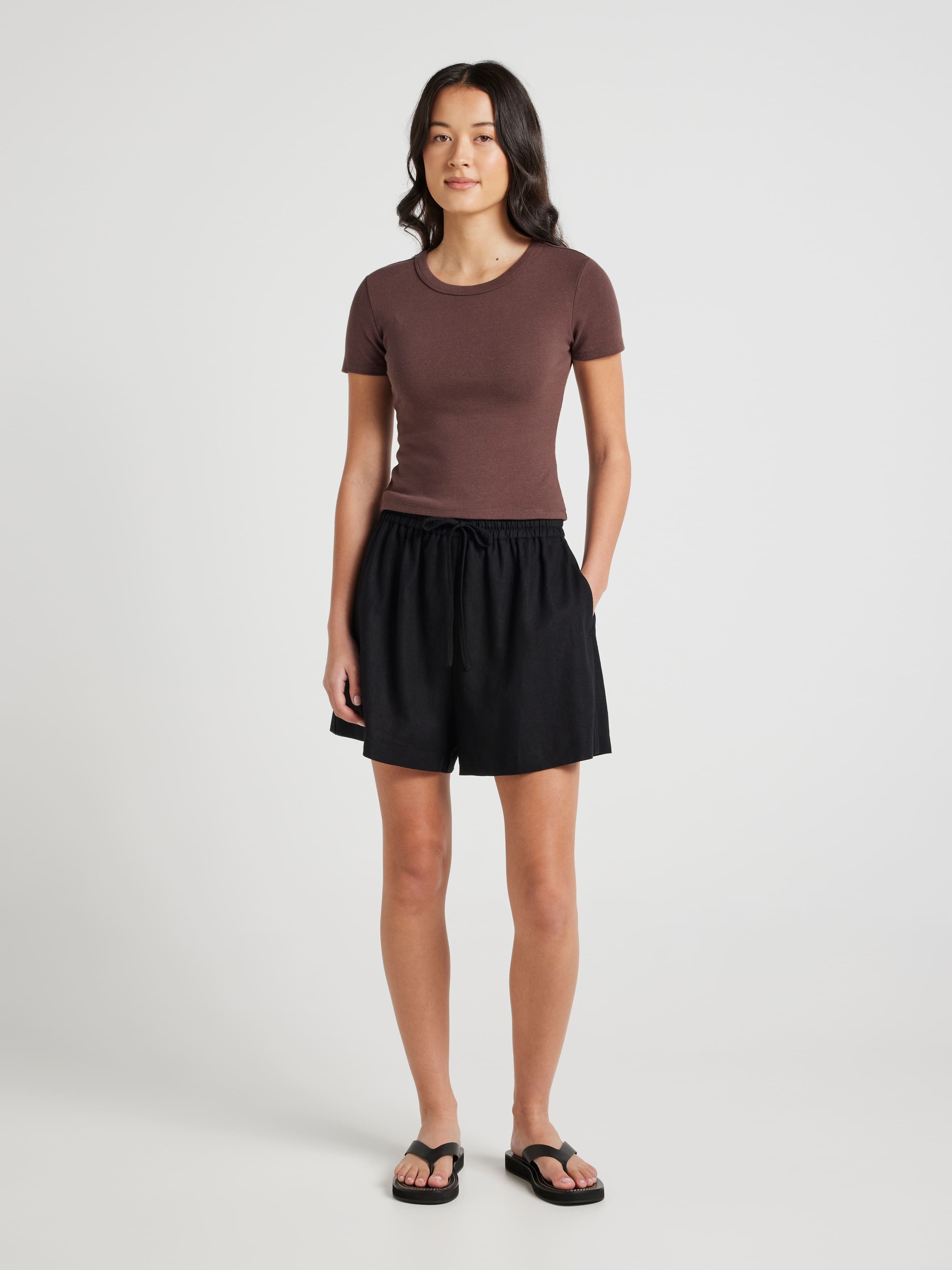 Fitted Crew Neckline Baby Tee