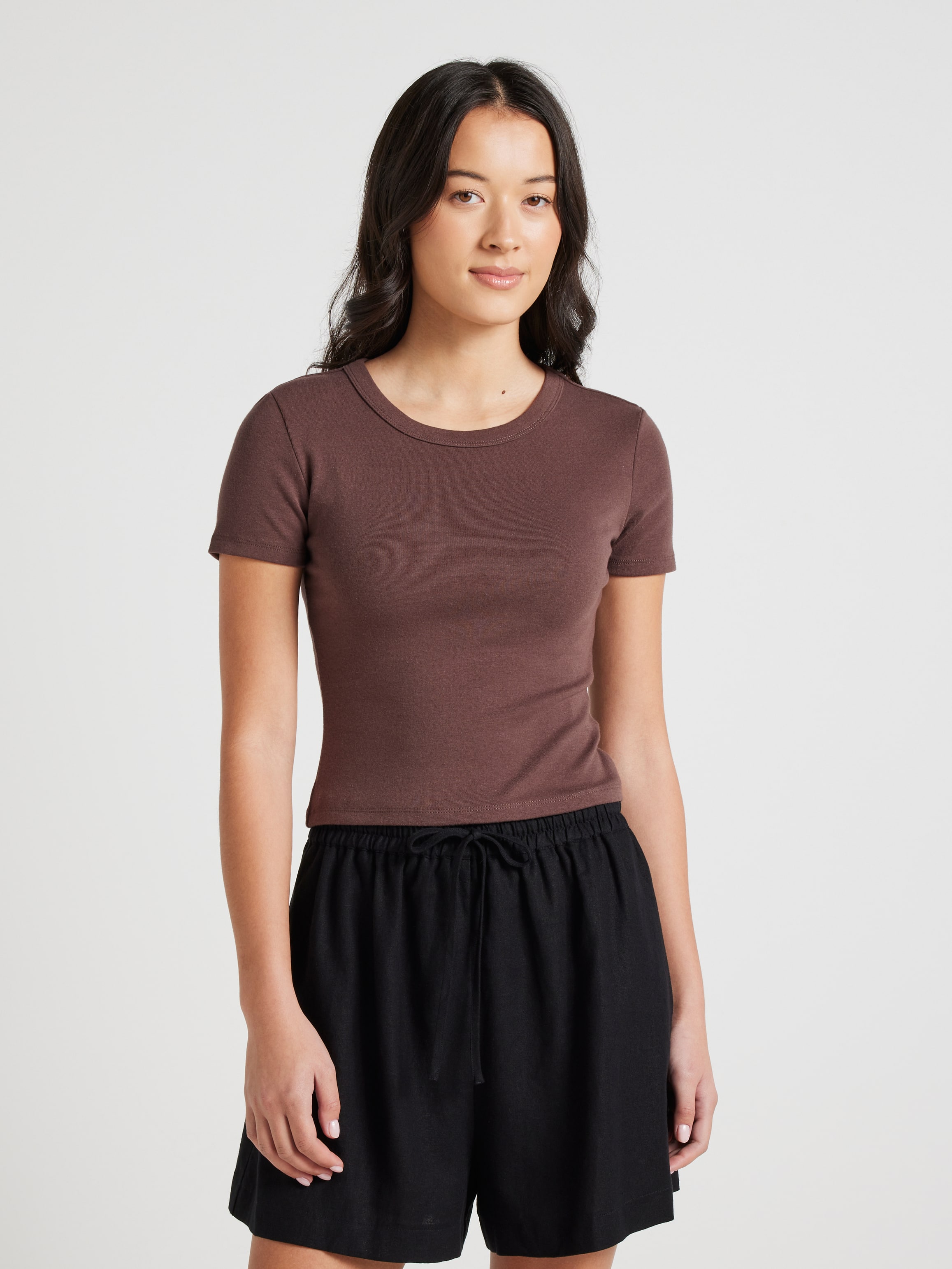 Fitted Crew Neckline Baby Tee