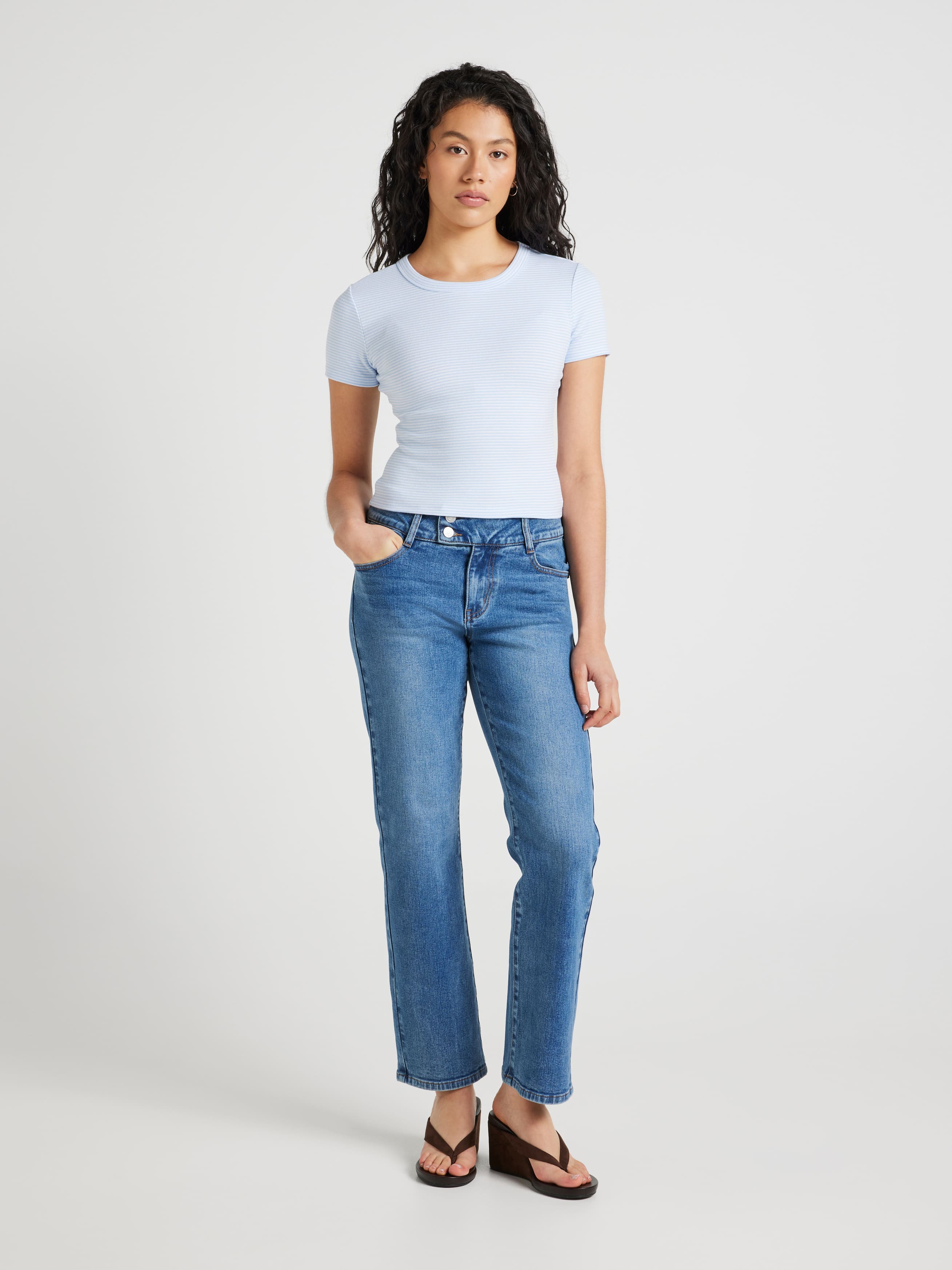 Fitted Crew Neckline Baby Tee