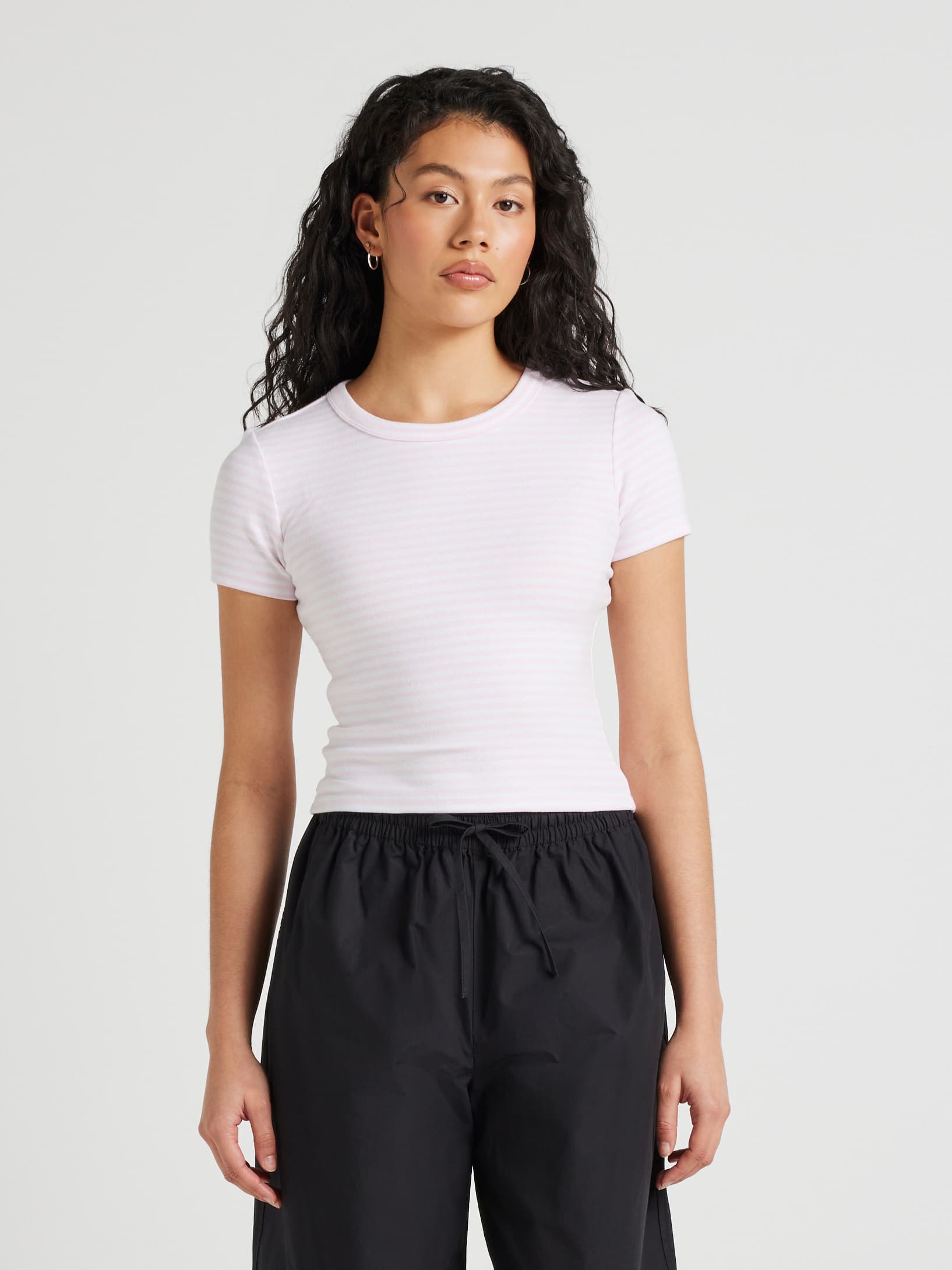 Fitted Crew Neckline Baby Tee