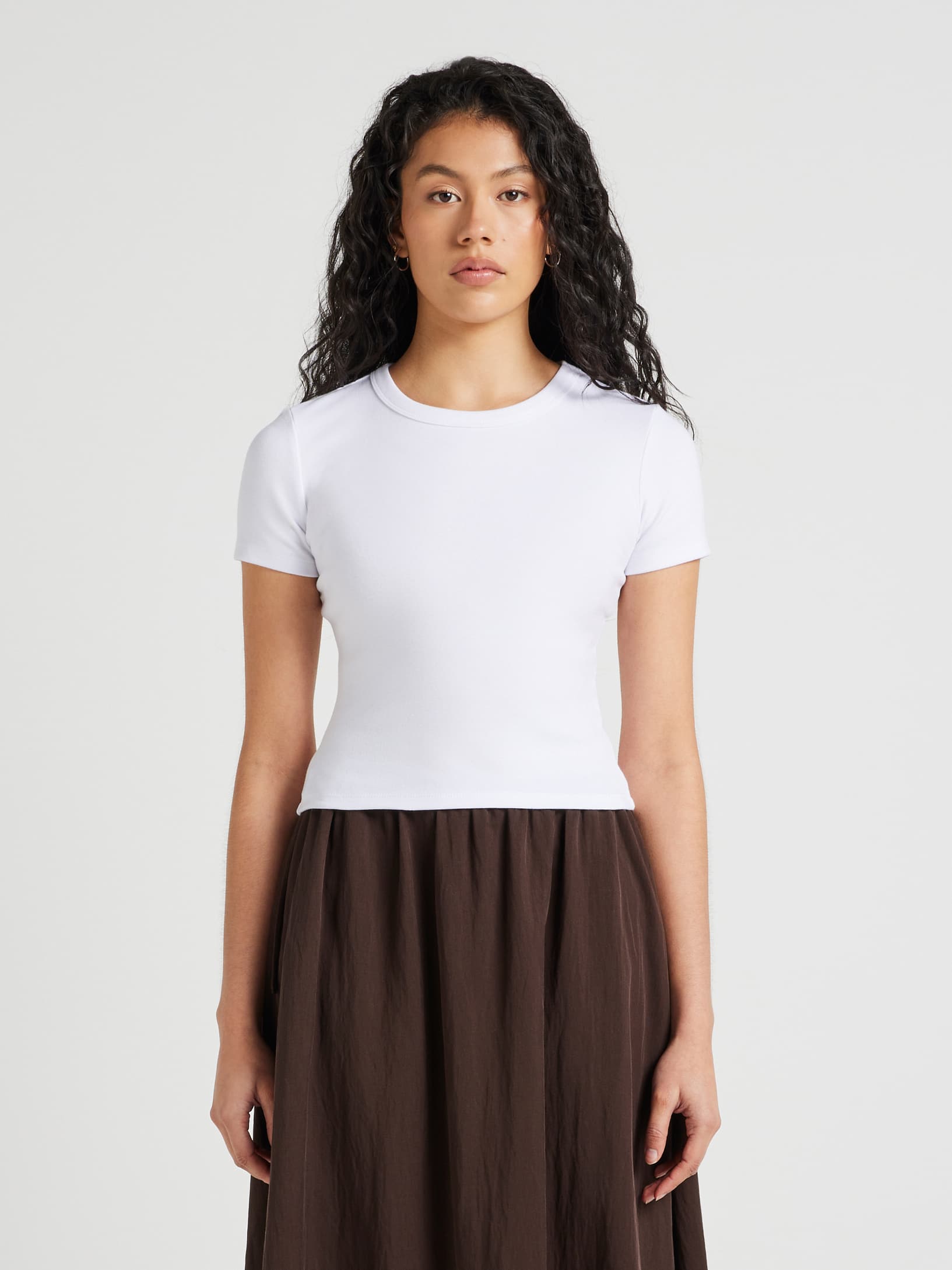 Fitted Crew Neckline Baby Tee