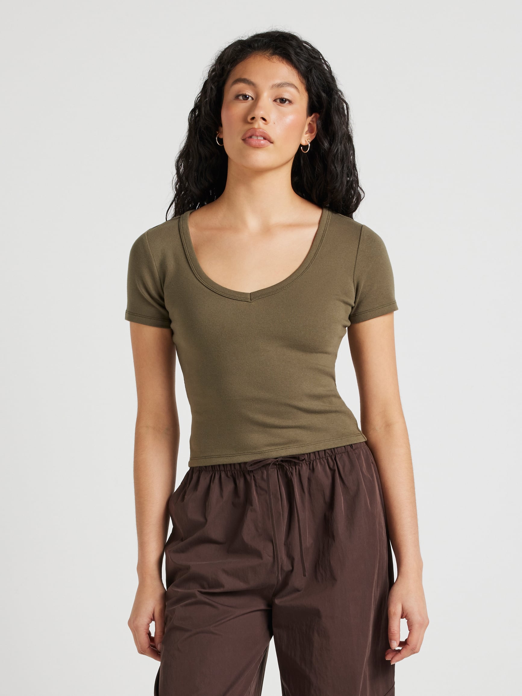 V Neck Fitted Baby Tee