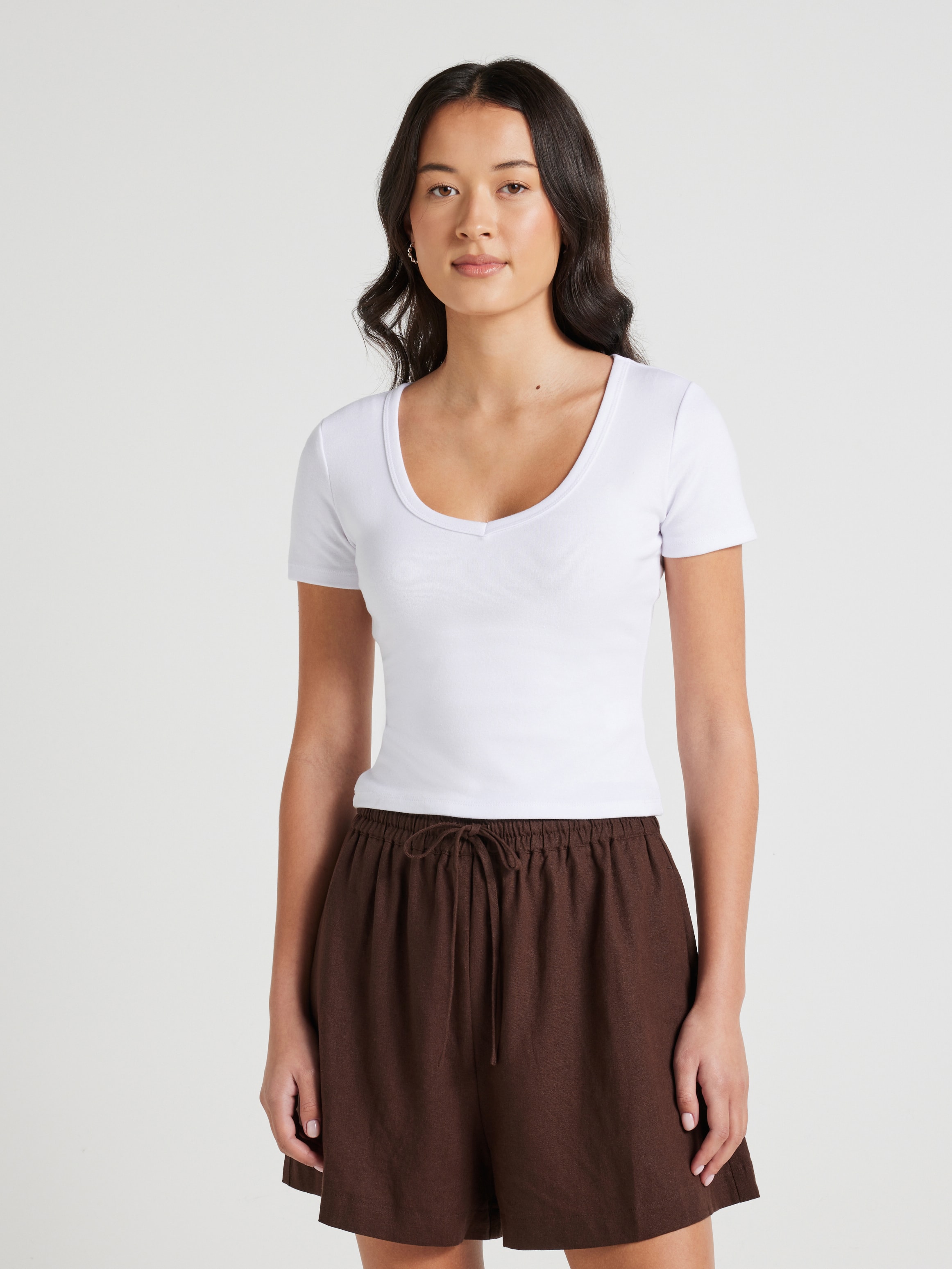 V Neck Fitted Baby Tee
