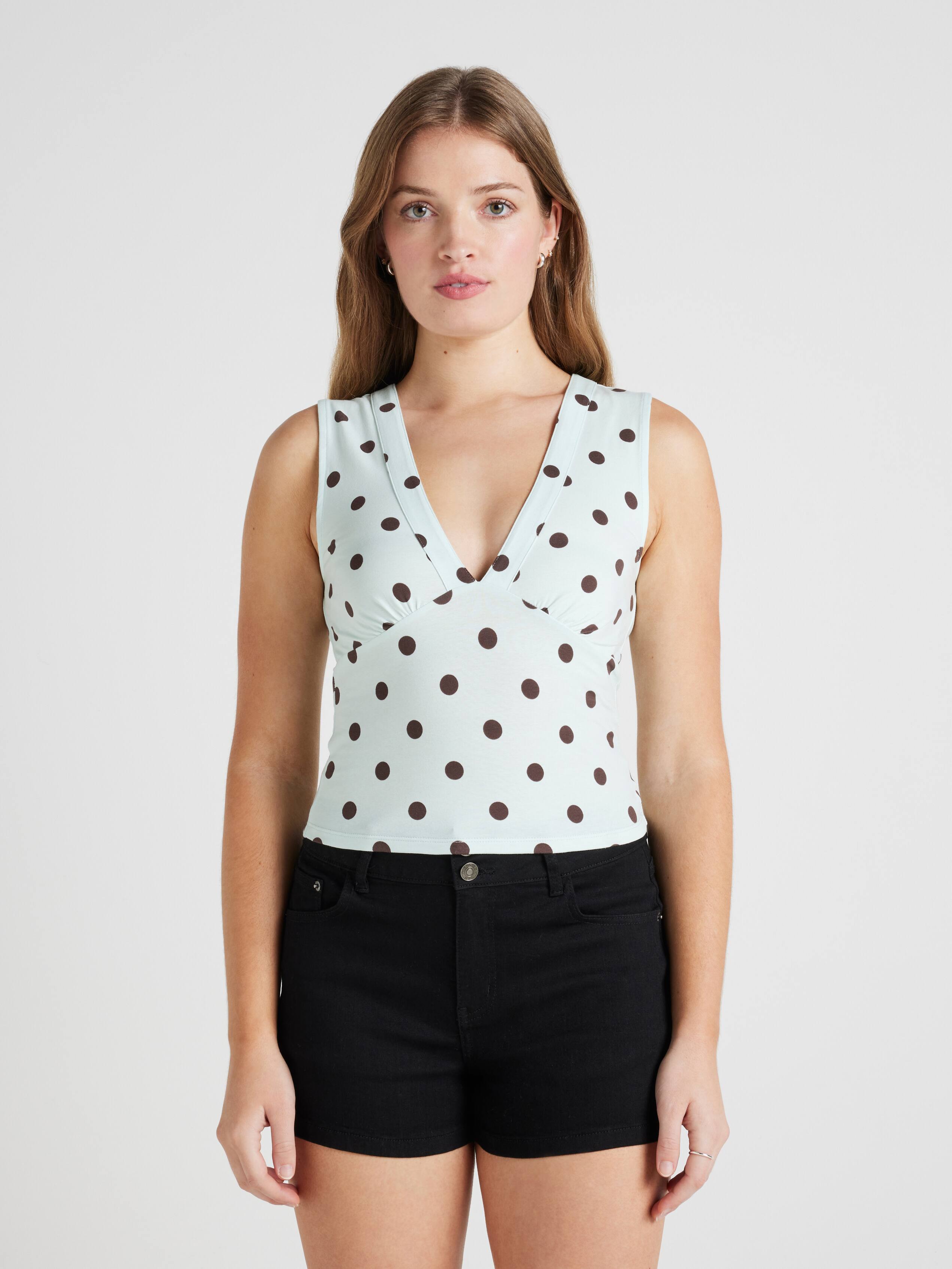 Gathered V Neck Tank