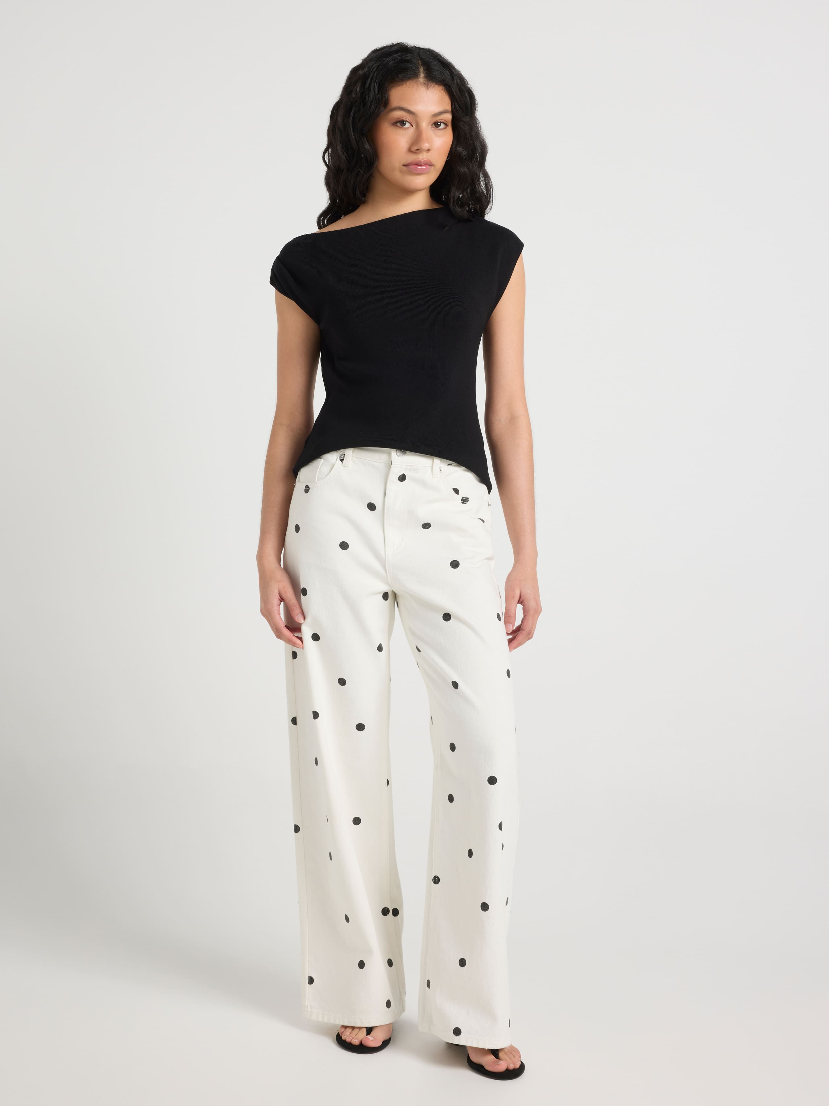 Charlotte Rib Assymmetric Top