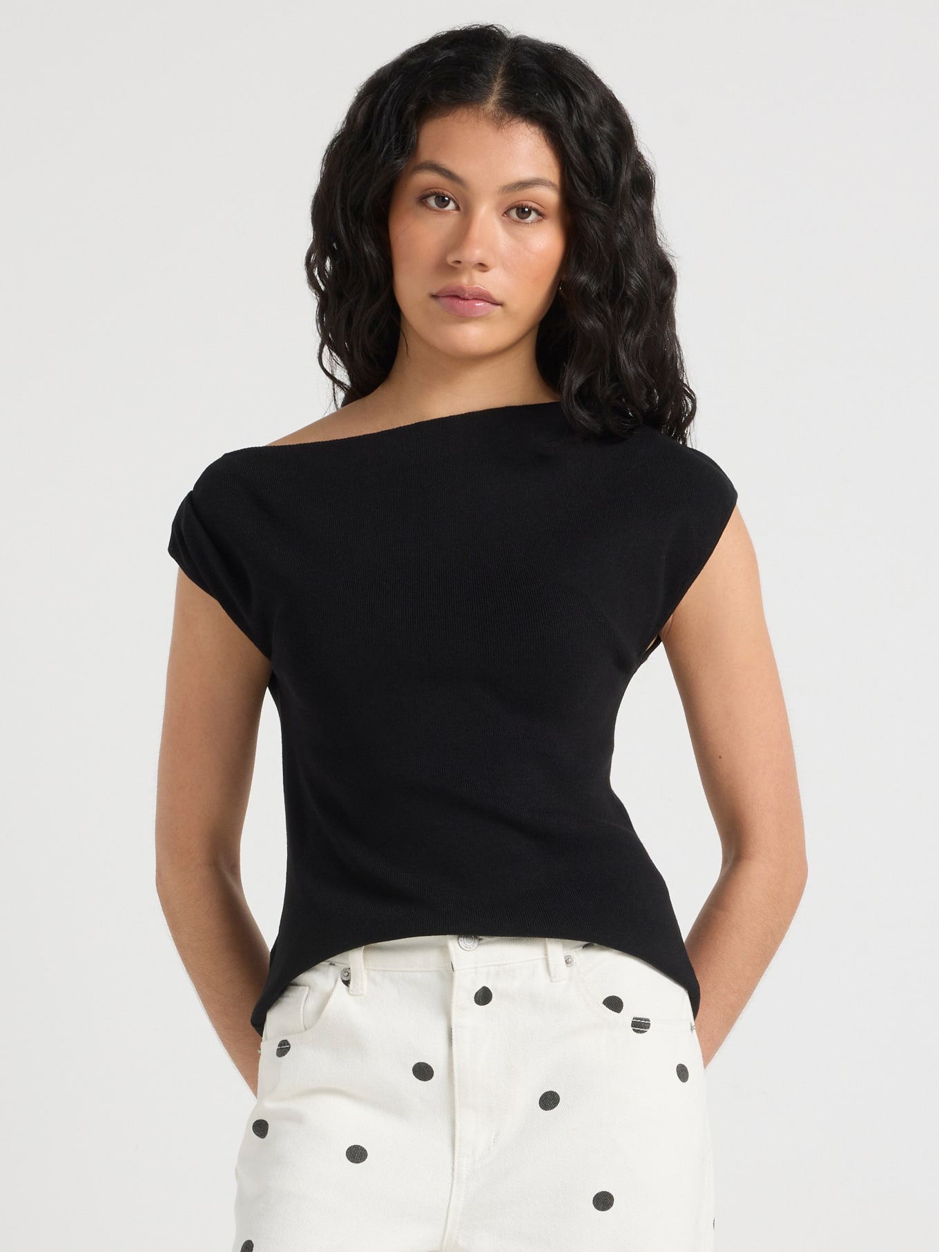 Charlotte Rib Assymmetric Top