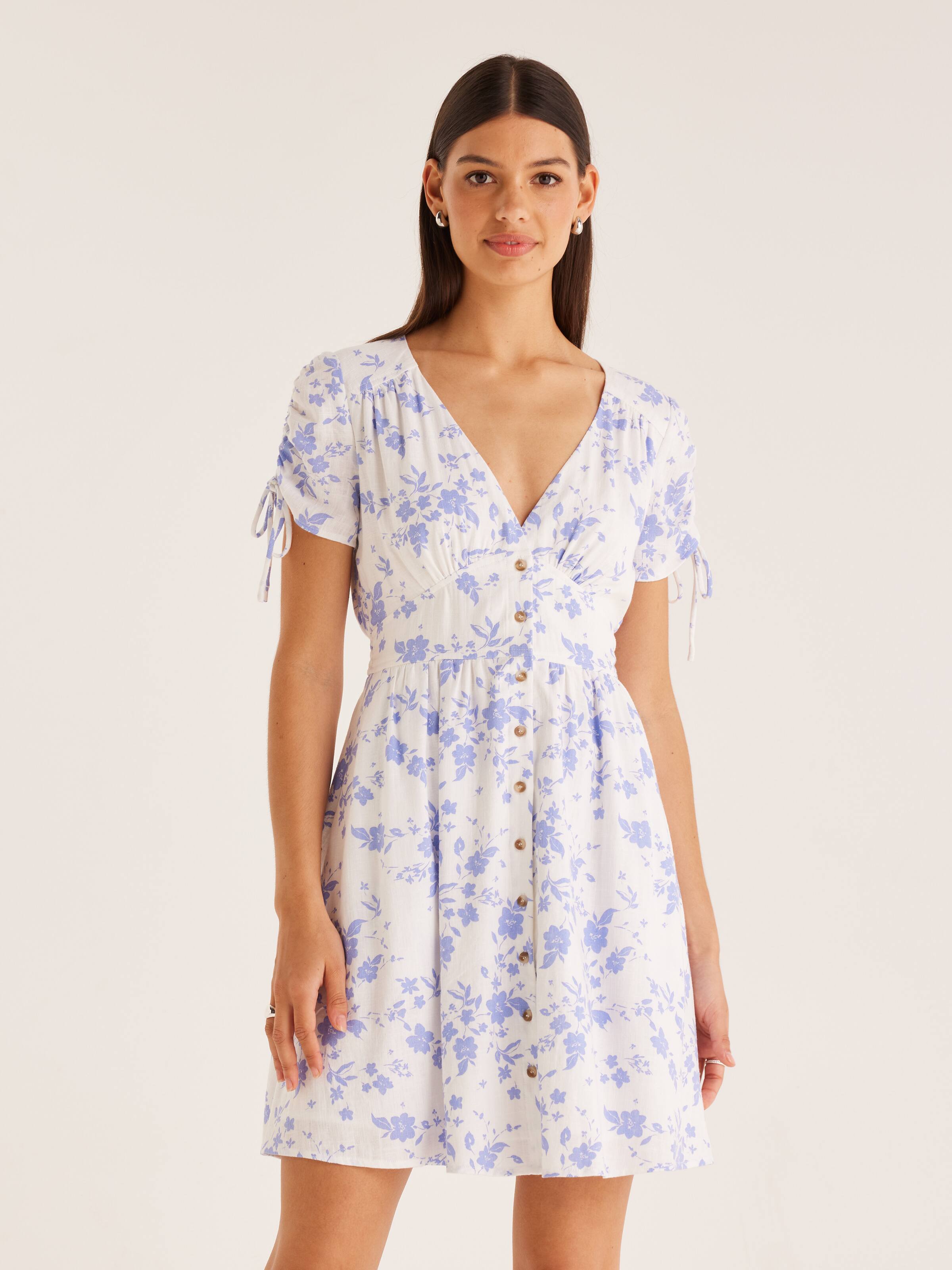 Lucy Flutter Sleeve Dress - Dotti Online