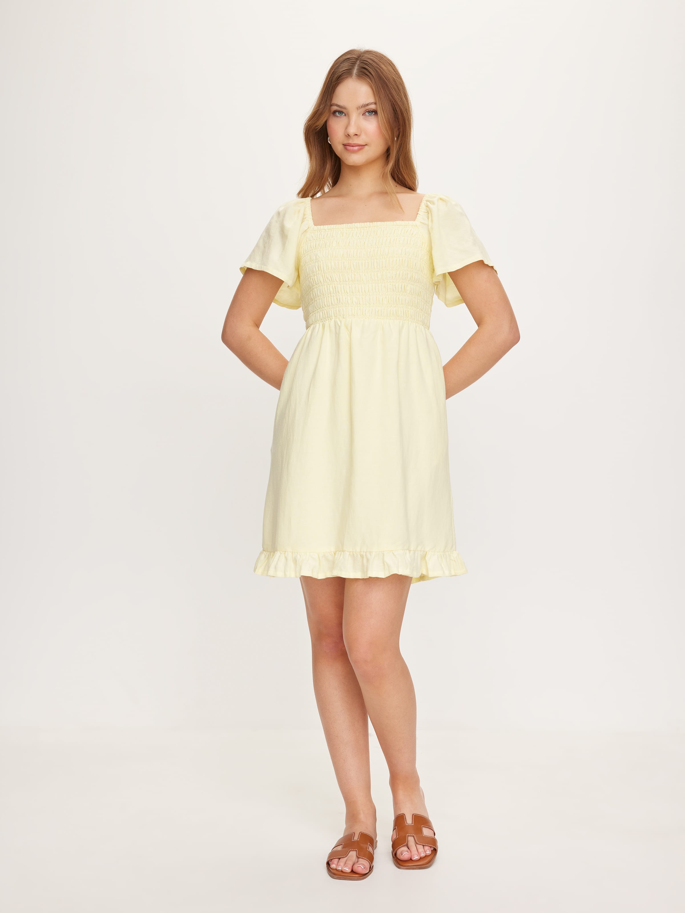 Miranda Shirred Mini Dress