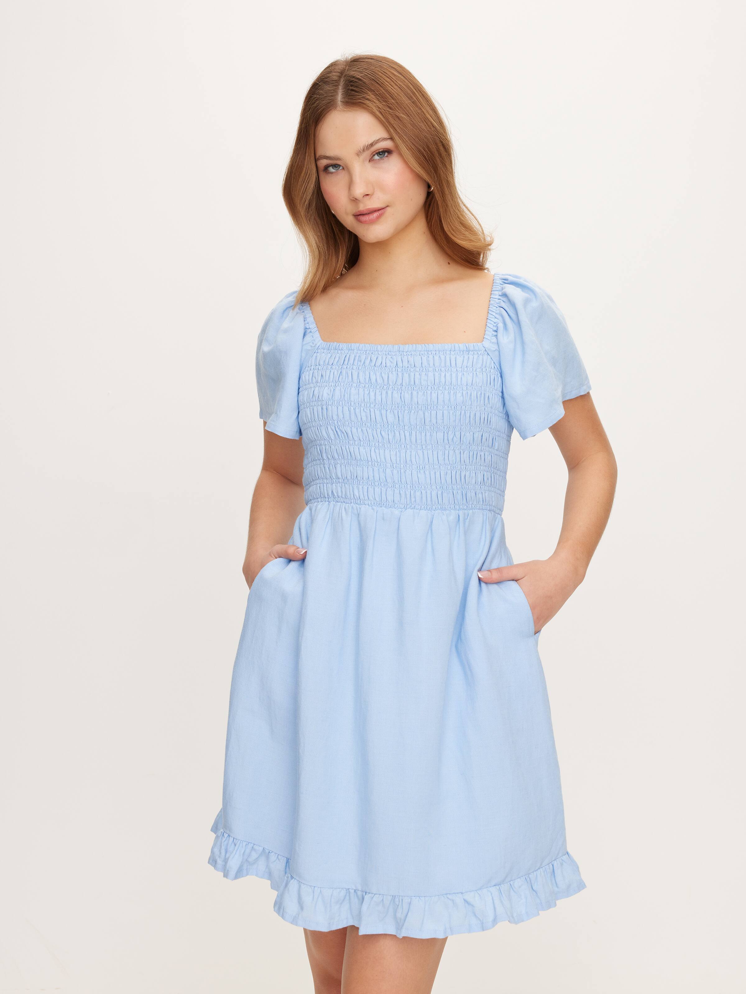 Miranda Shirred Mini Dress