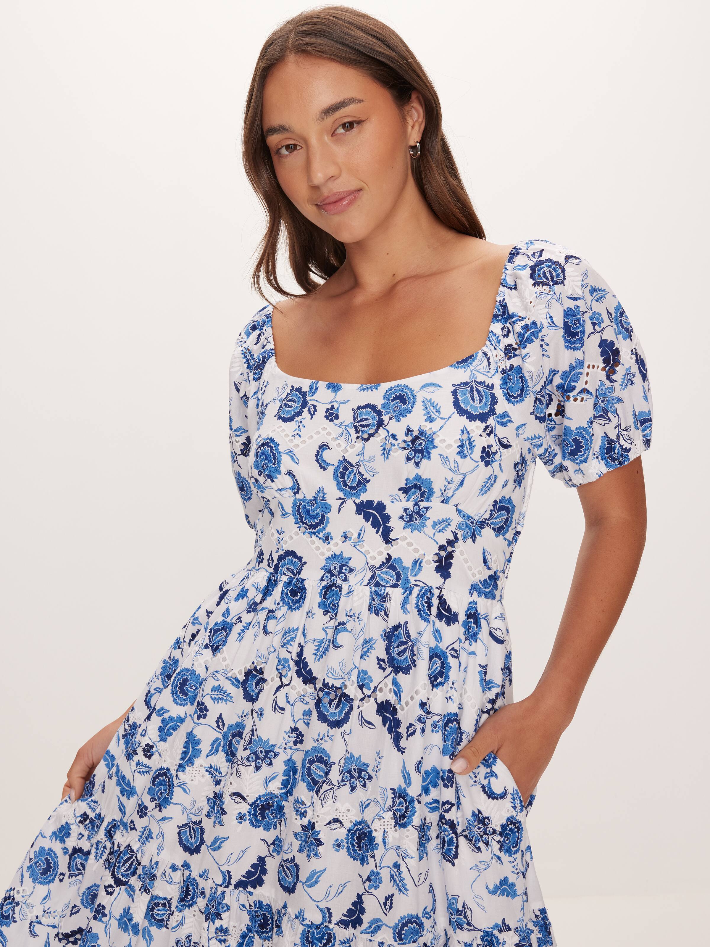 Broderie Midi Dress