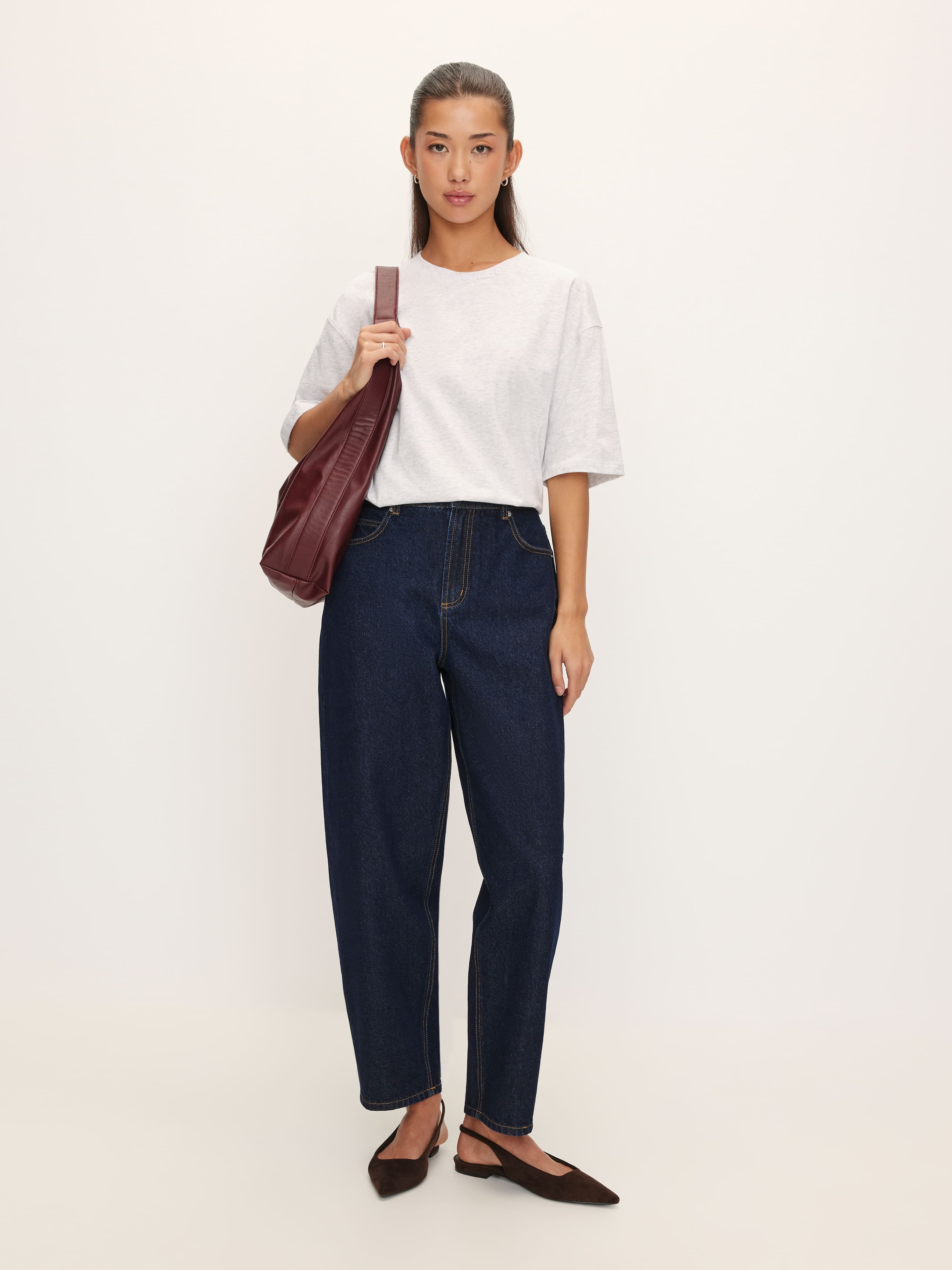 Jade Barrel Leg Jean