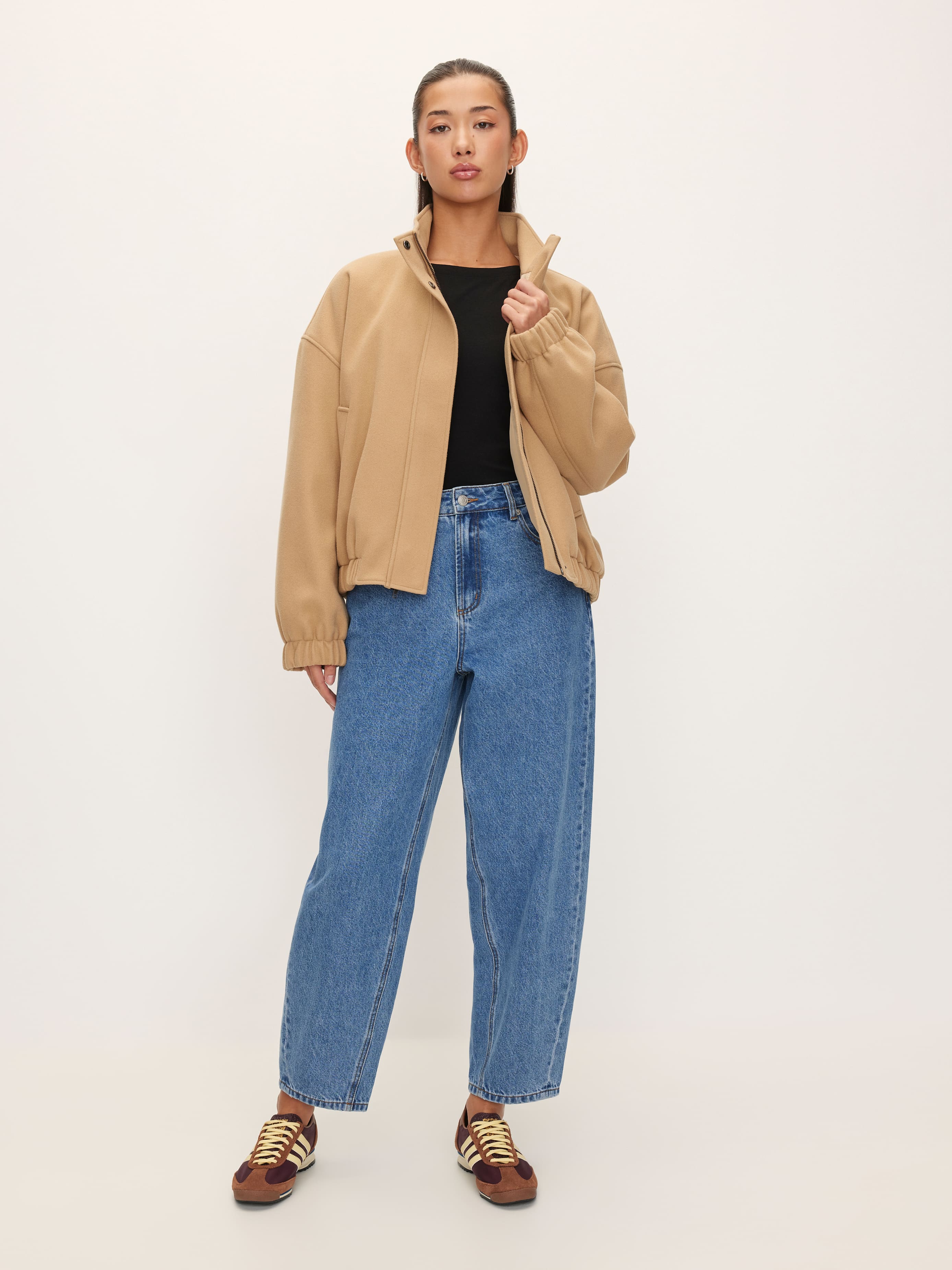 Jade Barrel Leg Jean
