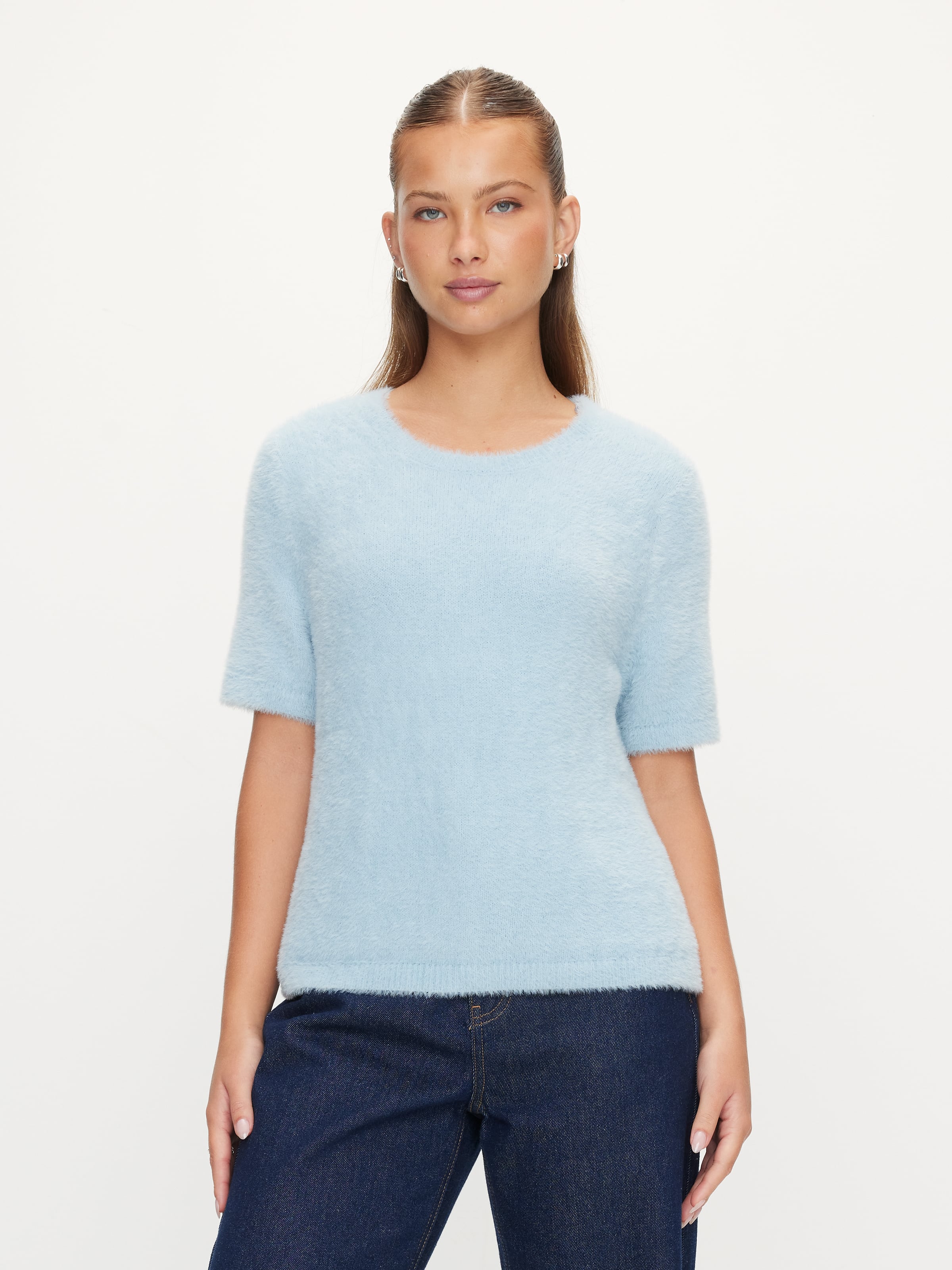 Aspen Feather Short Sleeve Knit
