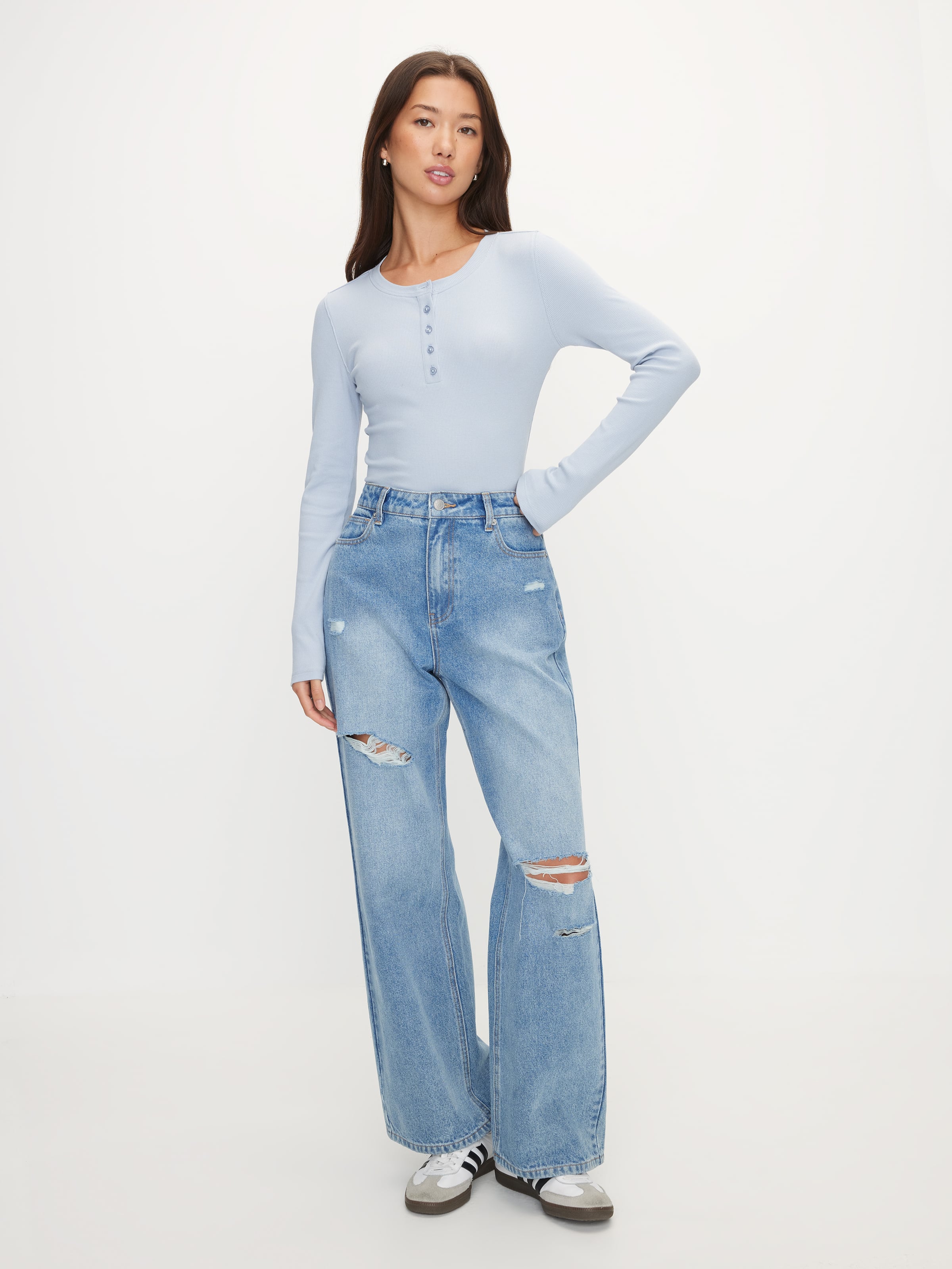 Henley Long Sleeve Top