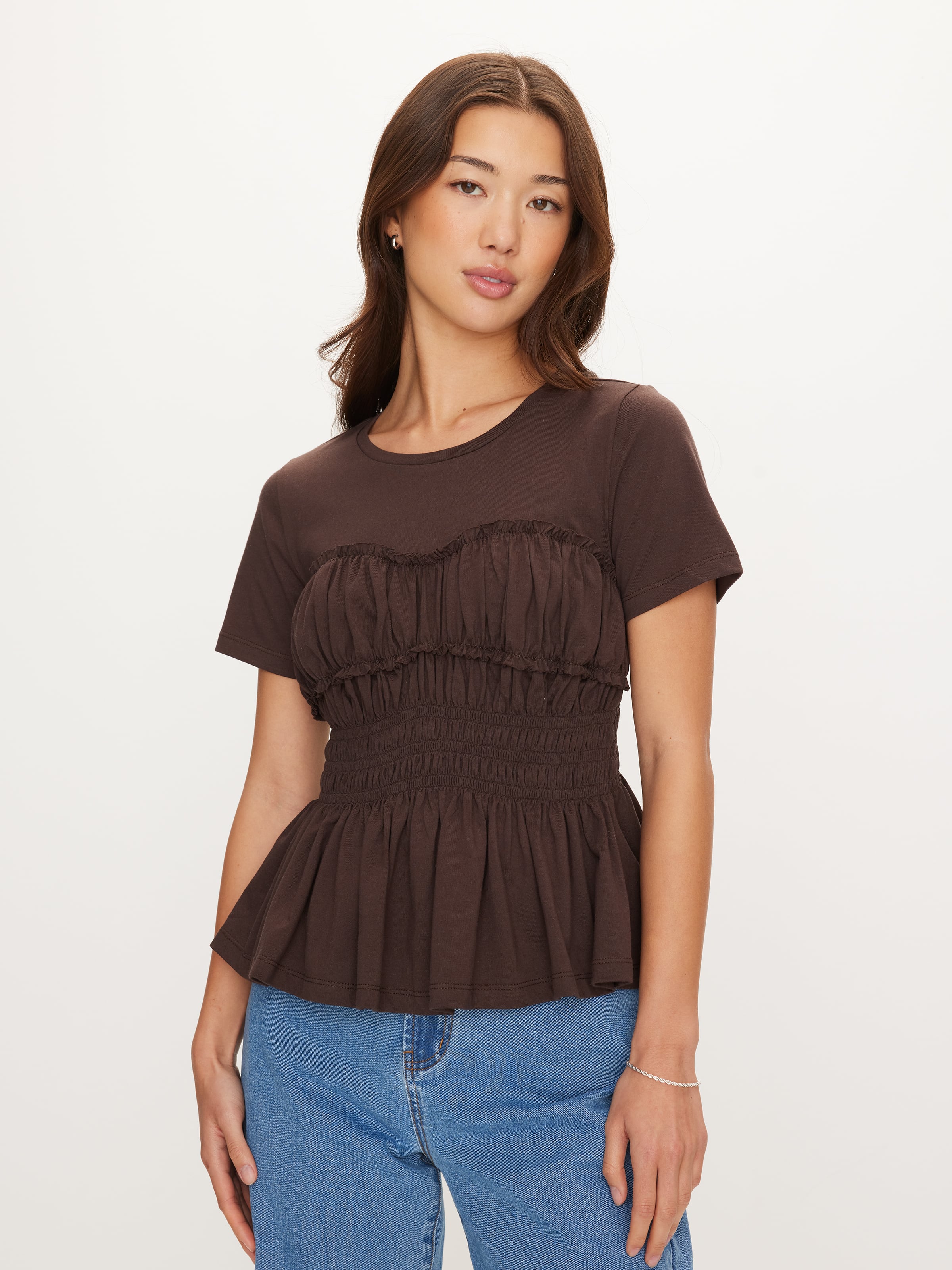 Indie Shirred Top
