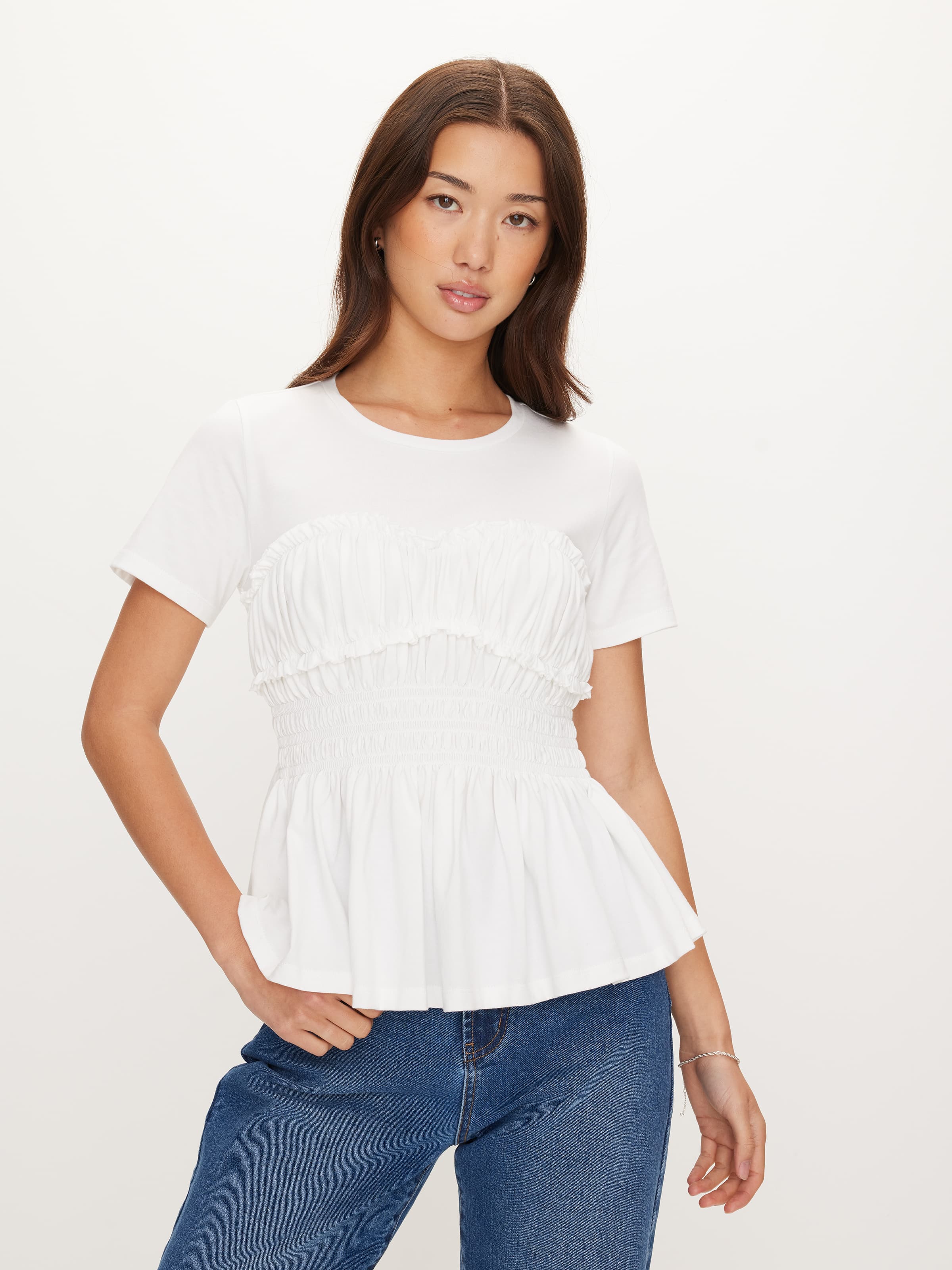 Indie Shirred Top