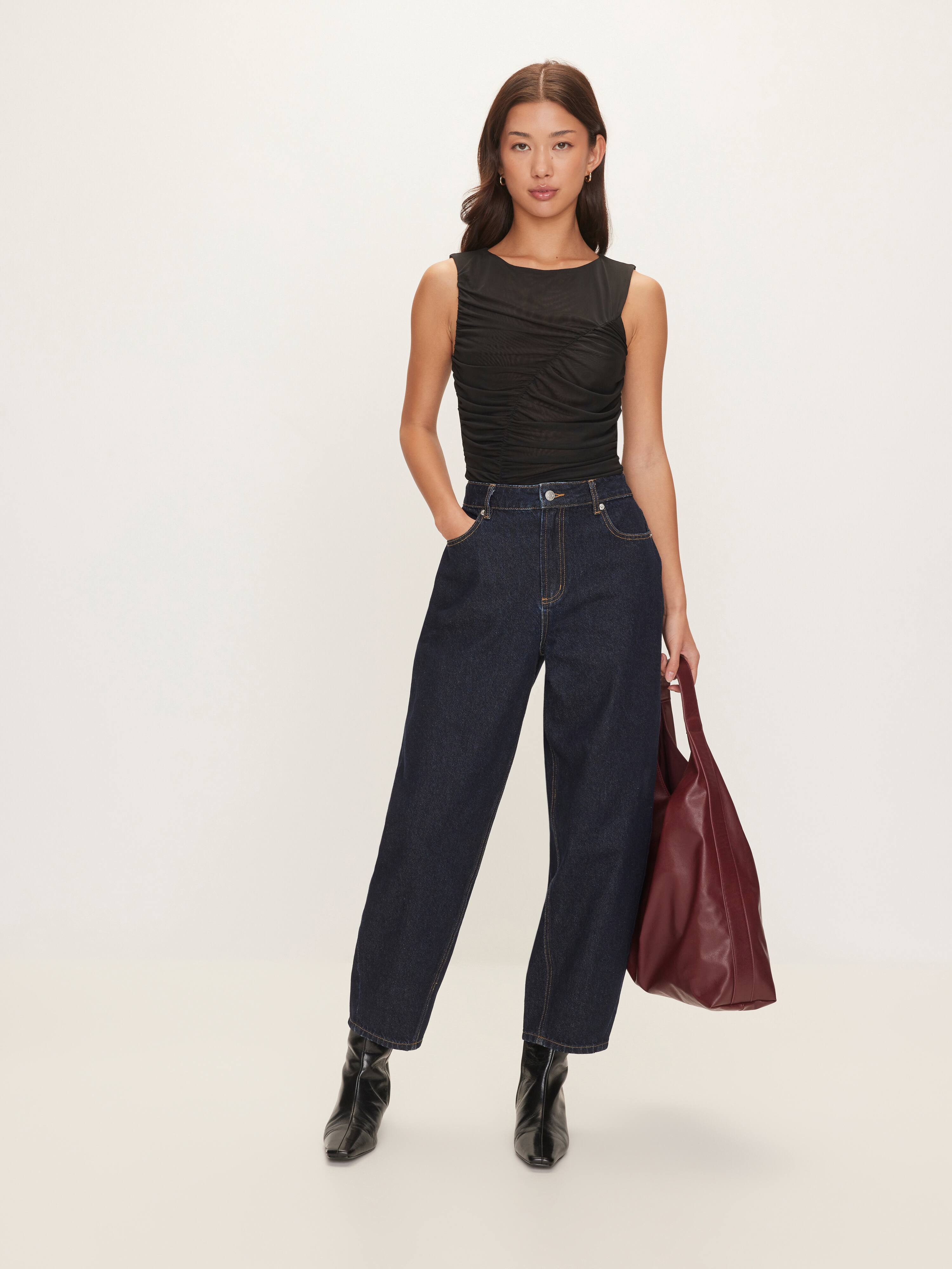 Blaire Rouched Mesh Top