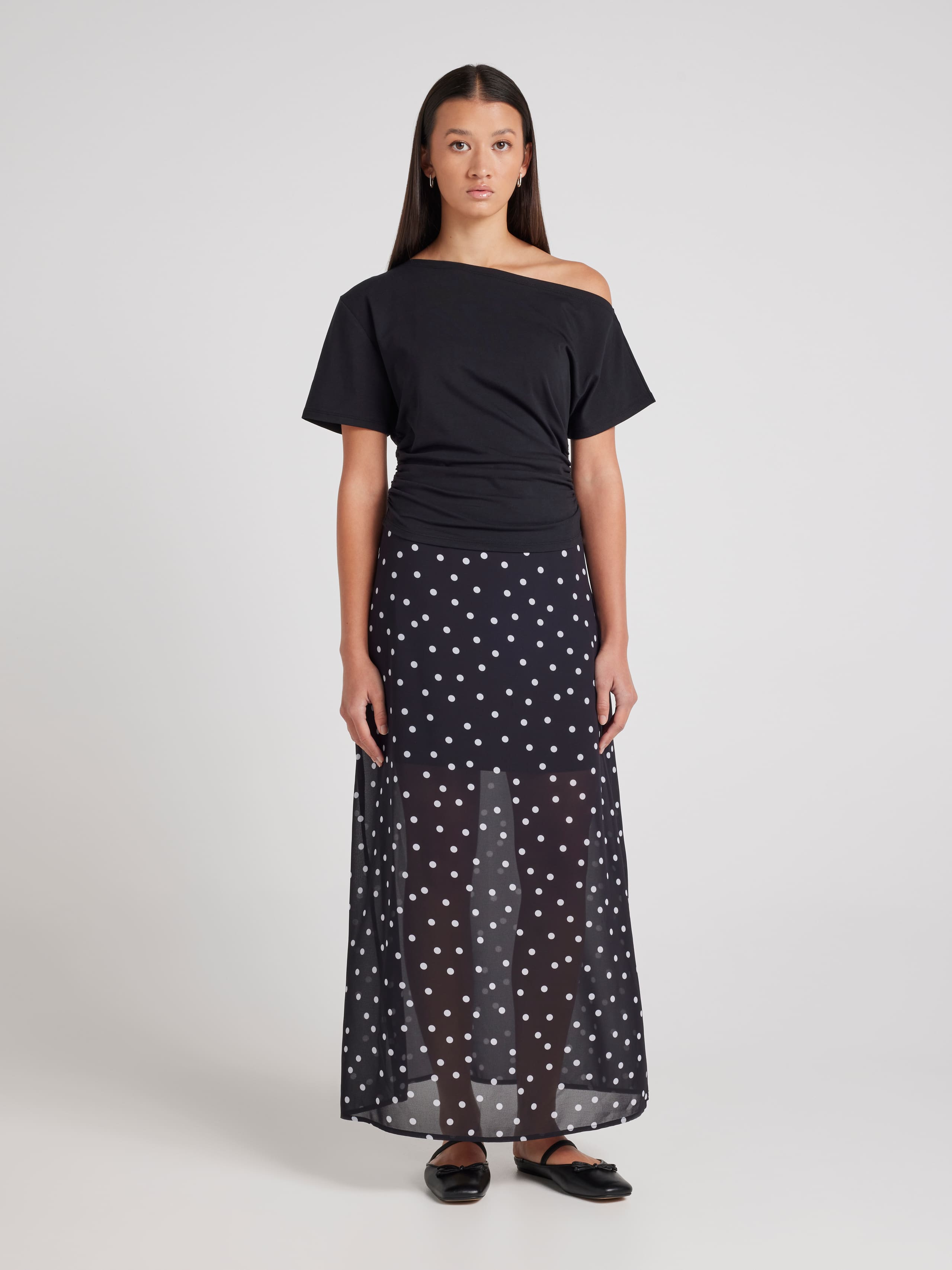 Asymmetrical Cinched Top