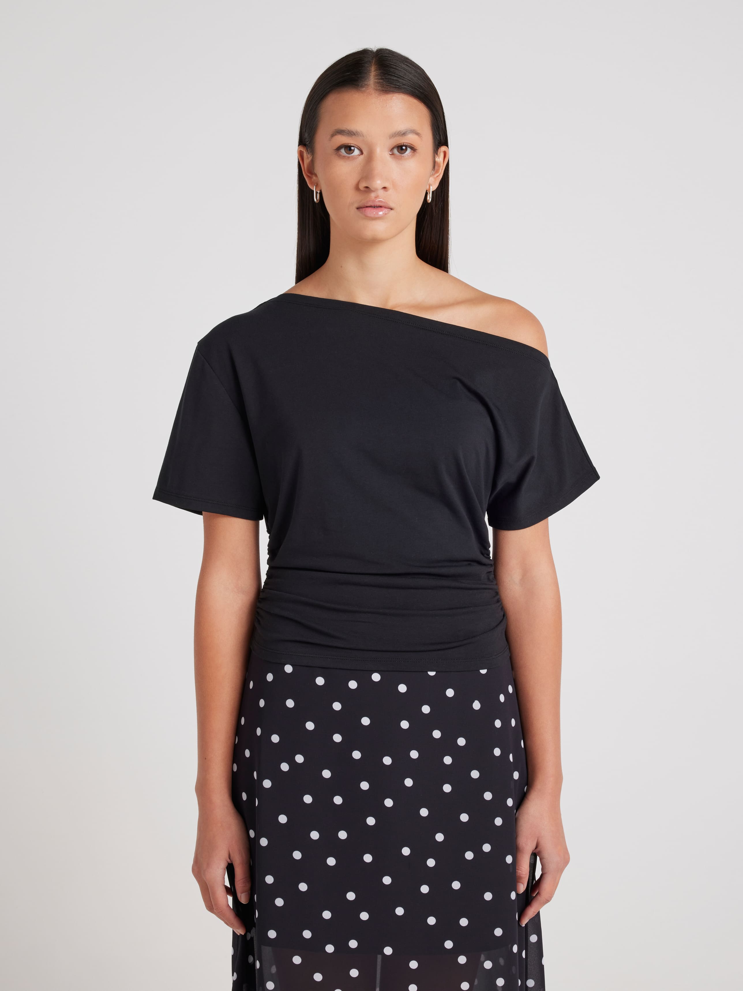 Asymmetrical Cinched Top