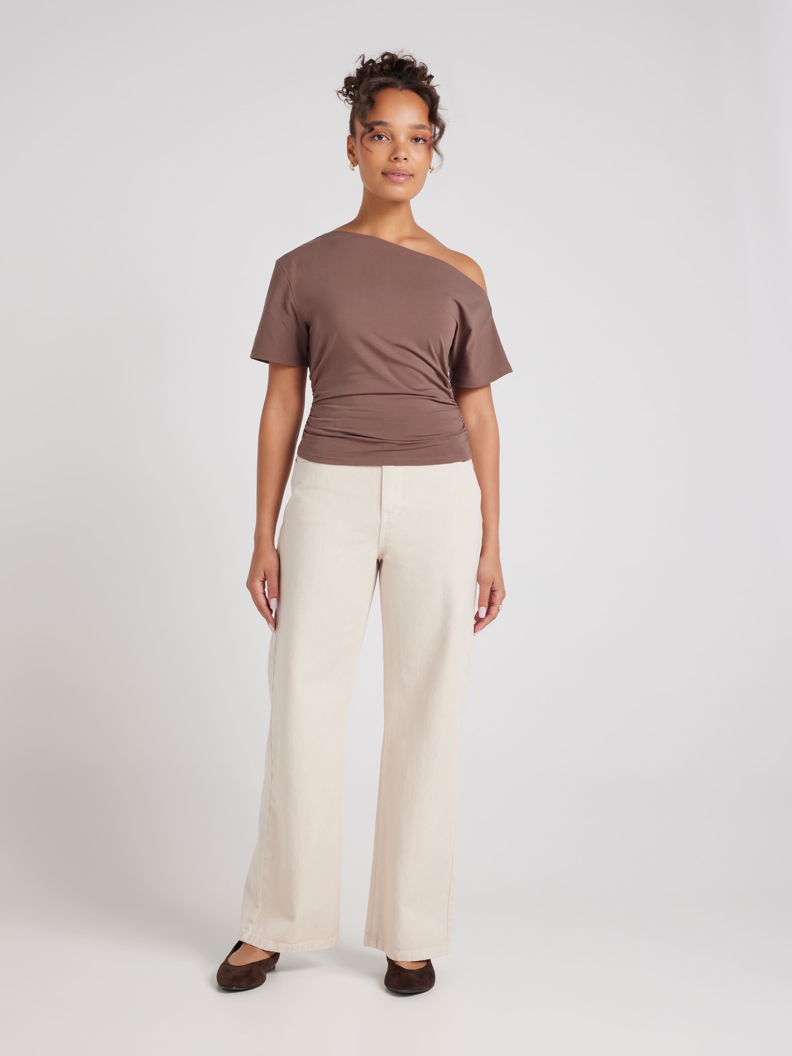 Asymmetrical Cinched Top
