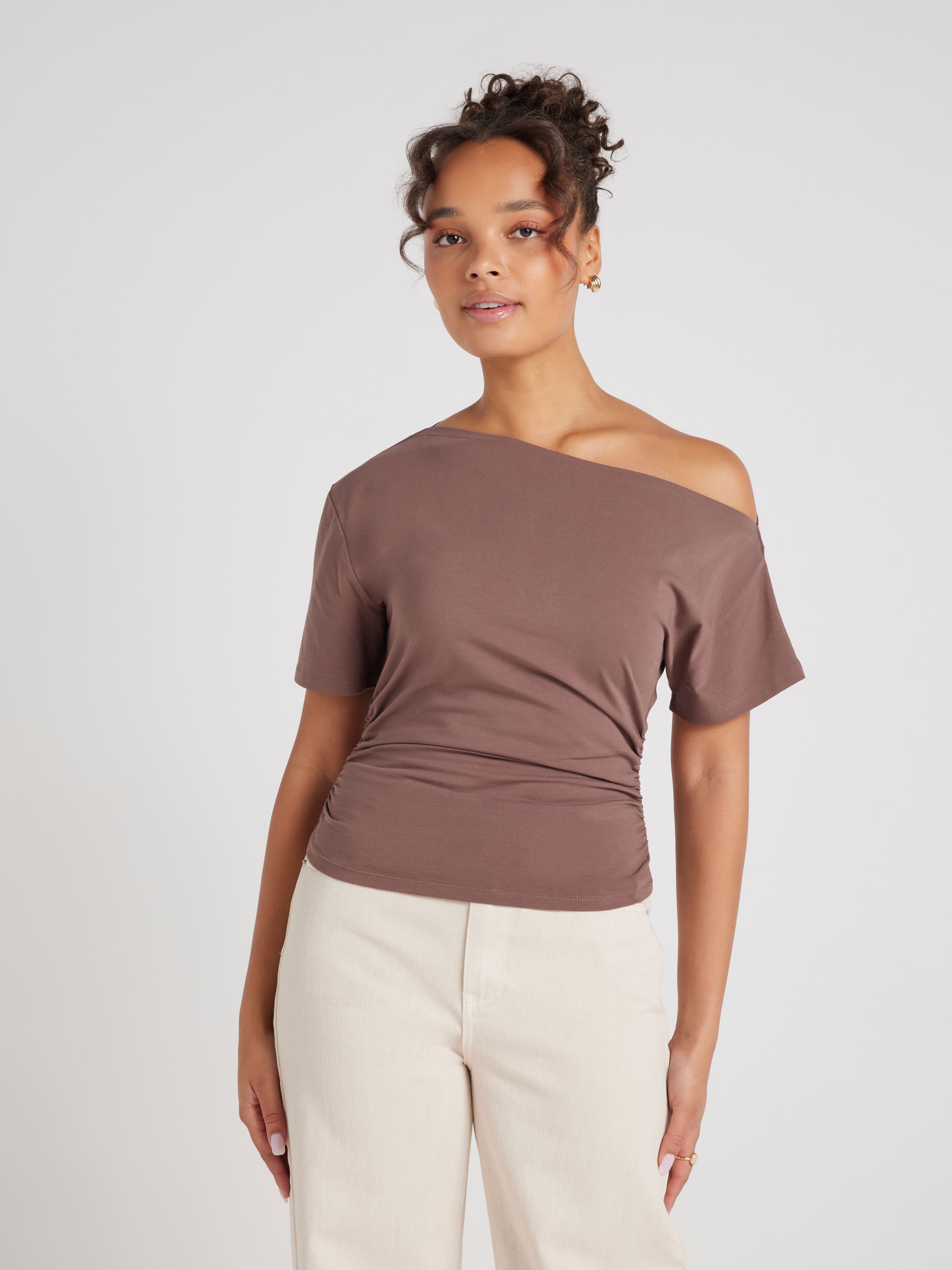 Asymmetrical Cinched Top