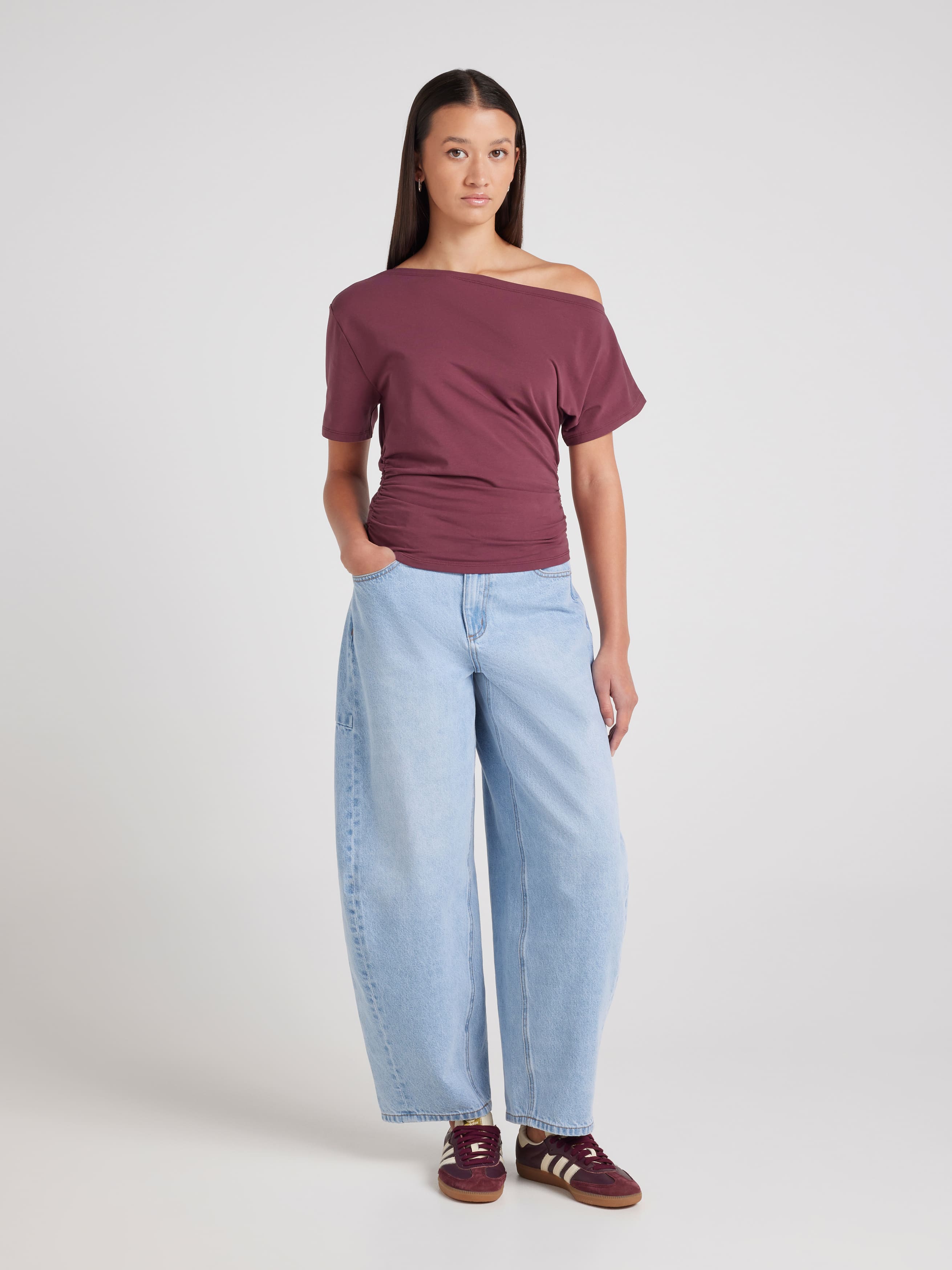 Asymmetrical Cinched Top