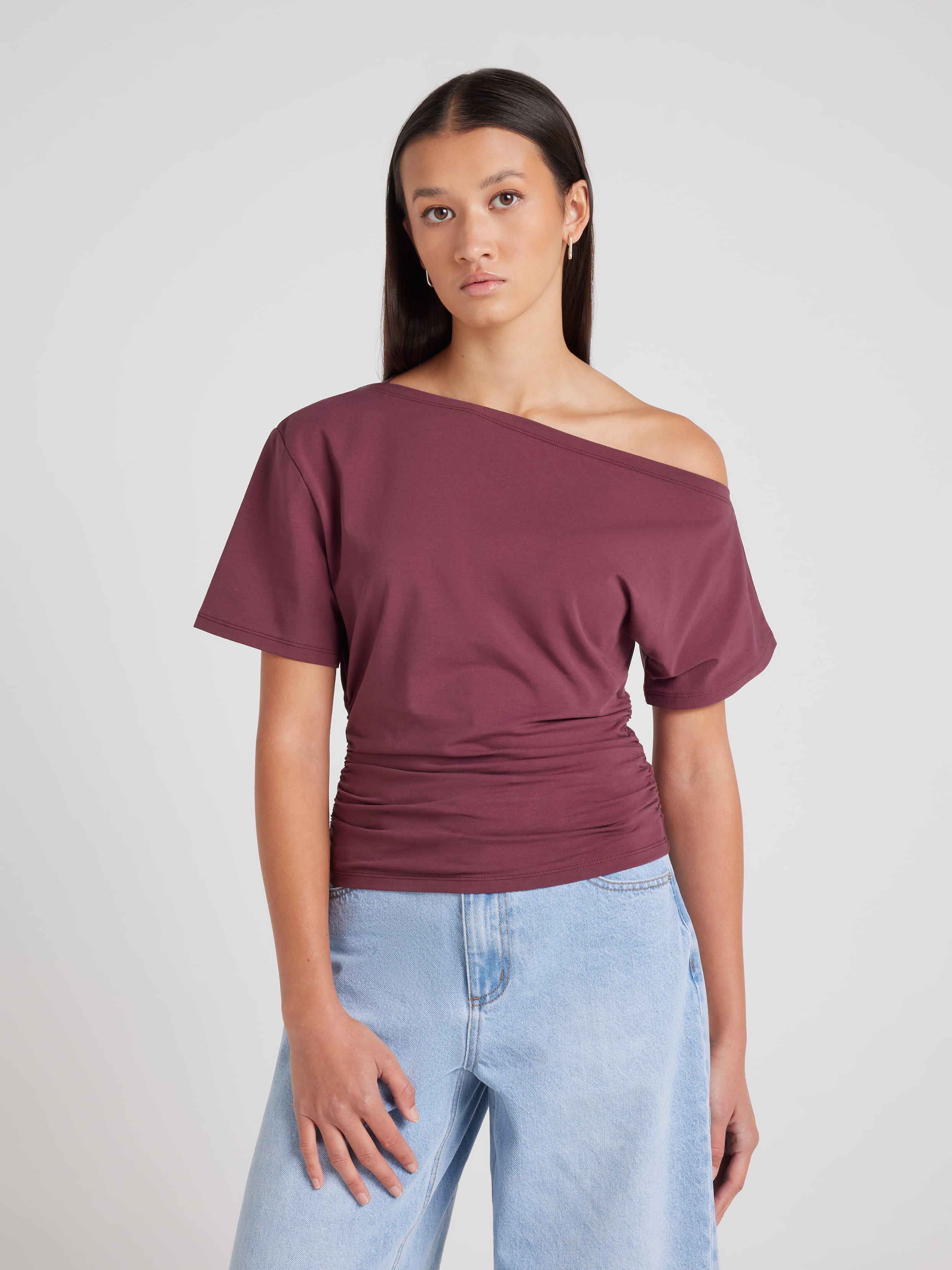 Asymmetrical Cinched Top