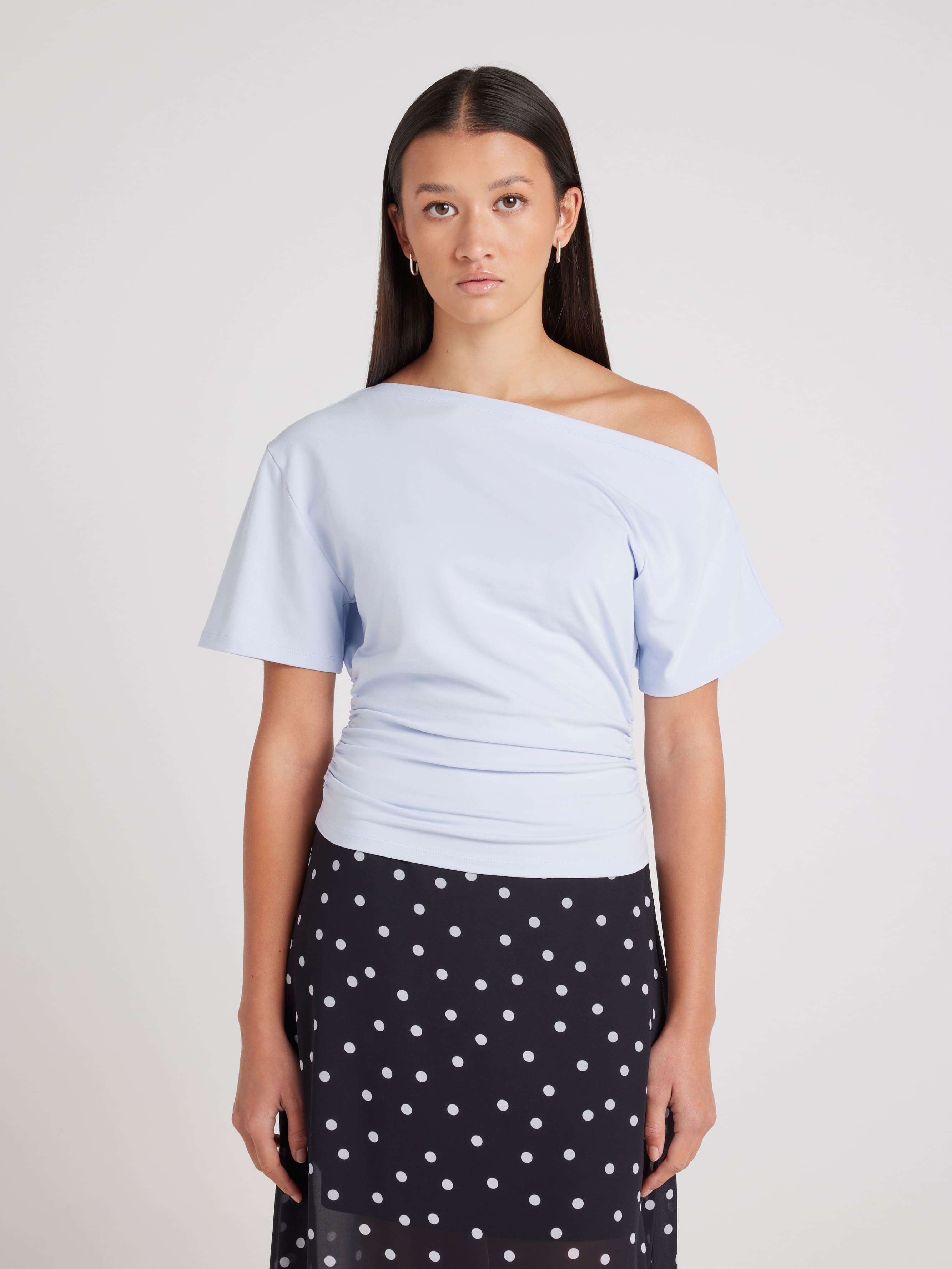 Asymmetrical Cinched Top