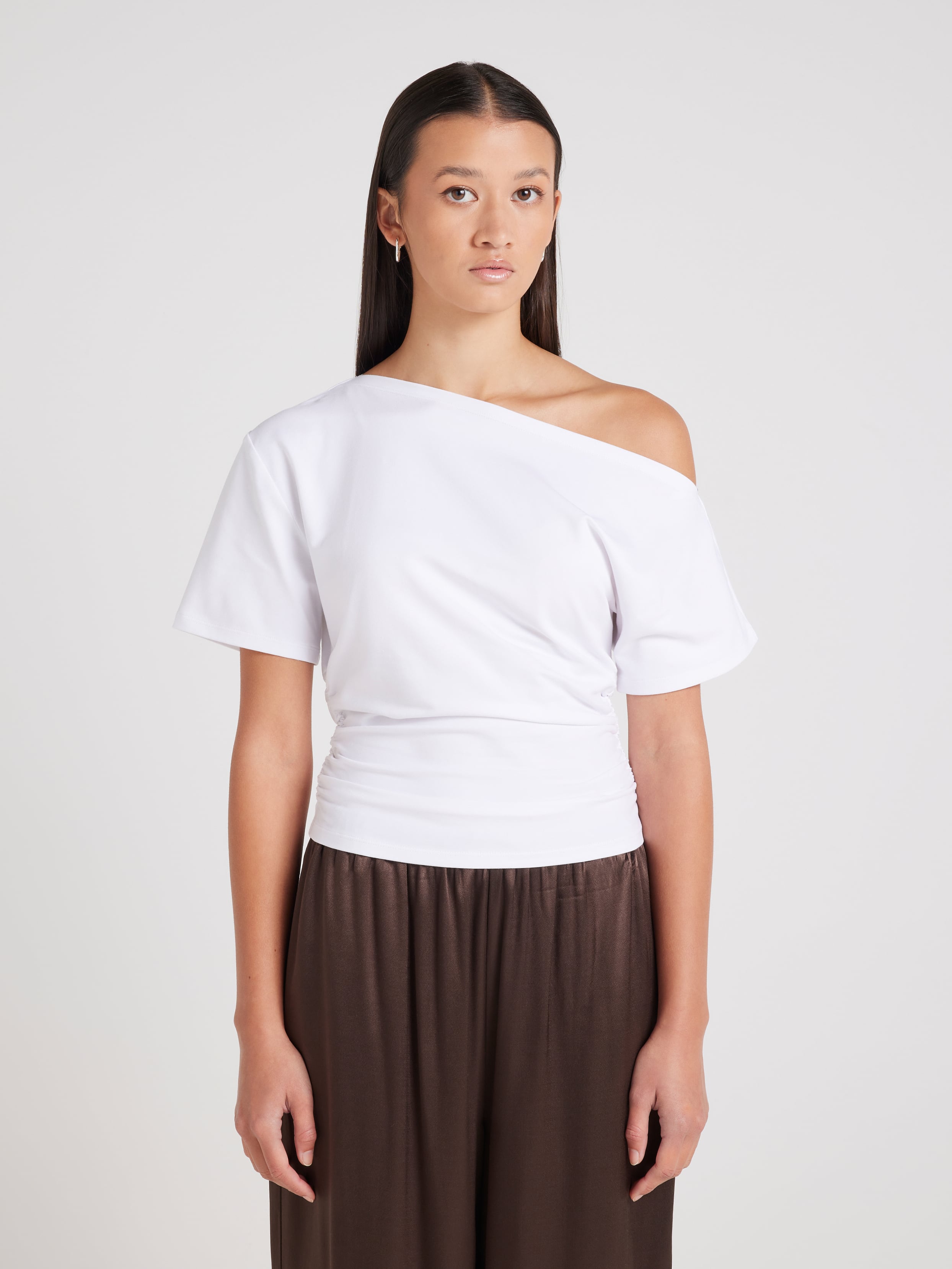Asymmetrical Cinched Top
