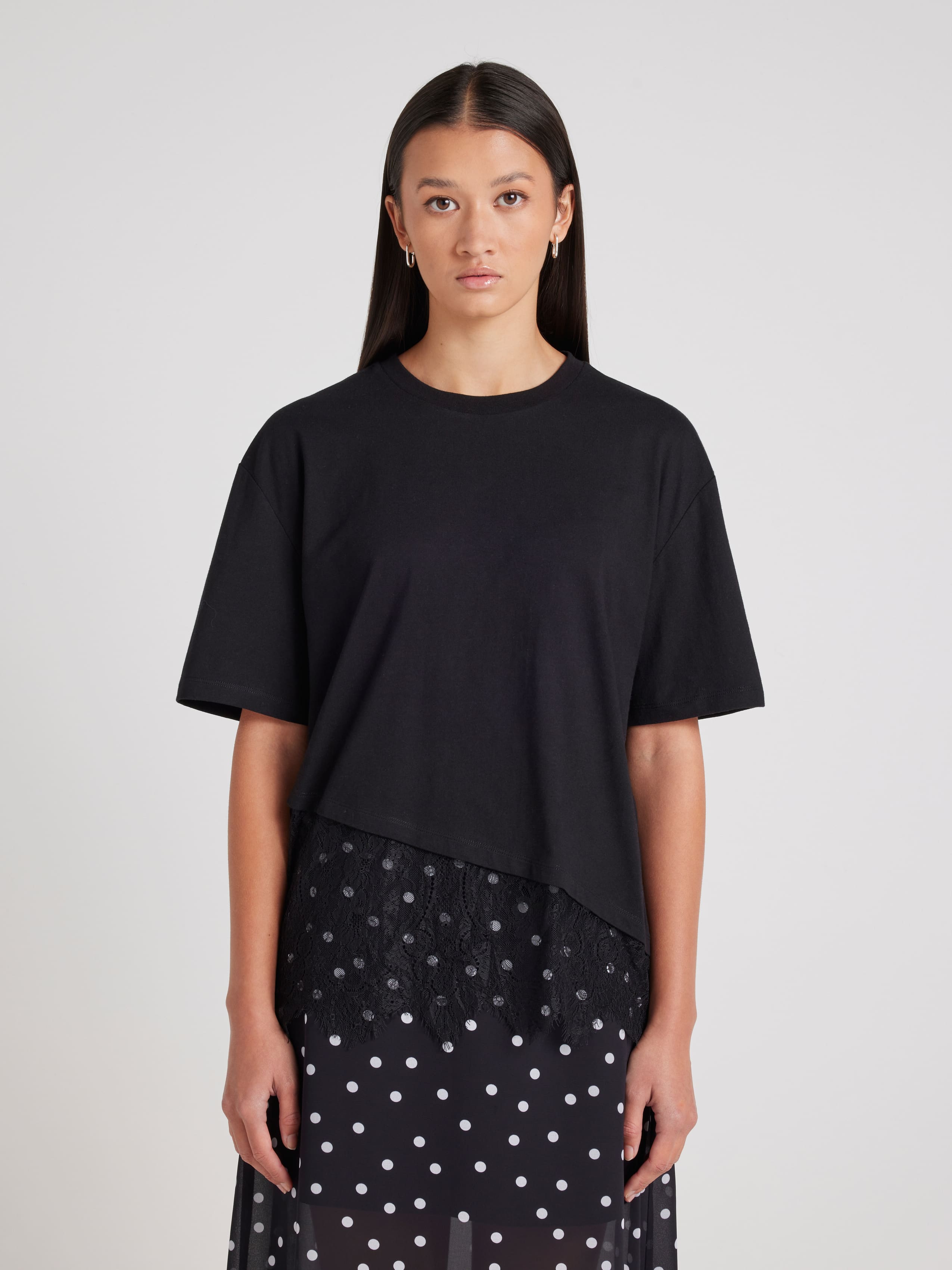 Oversized Lace Insert Tee