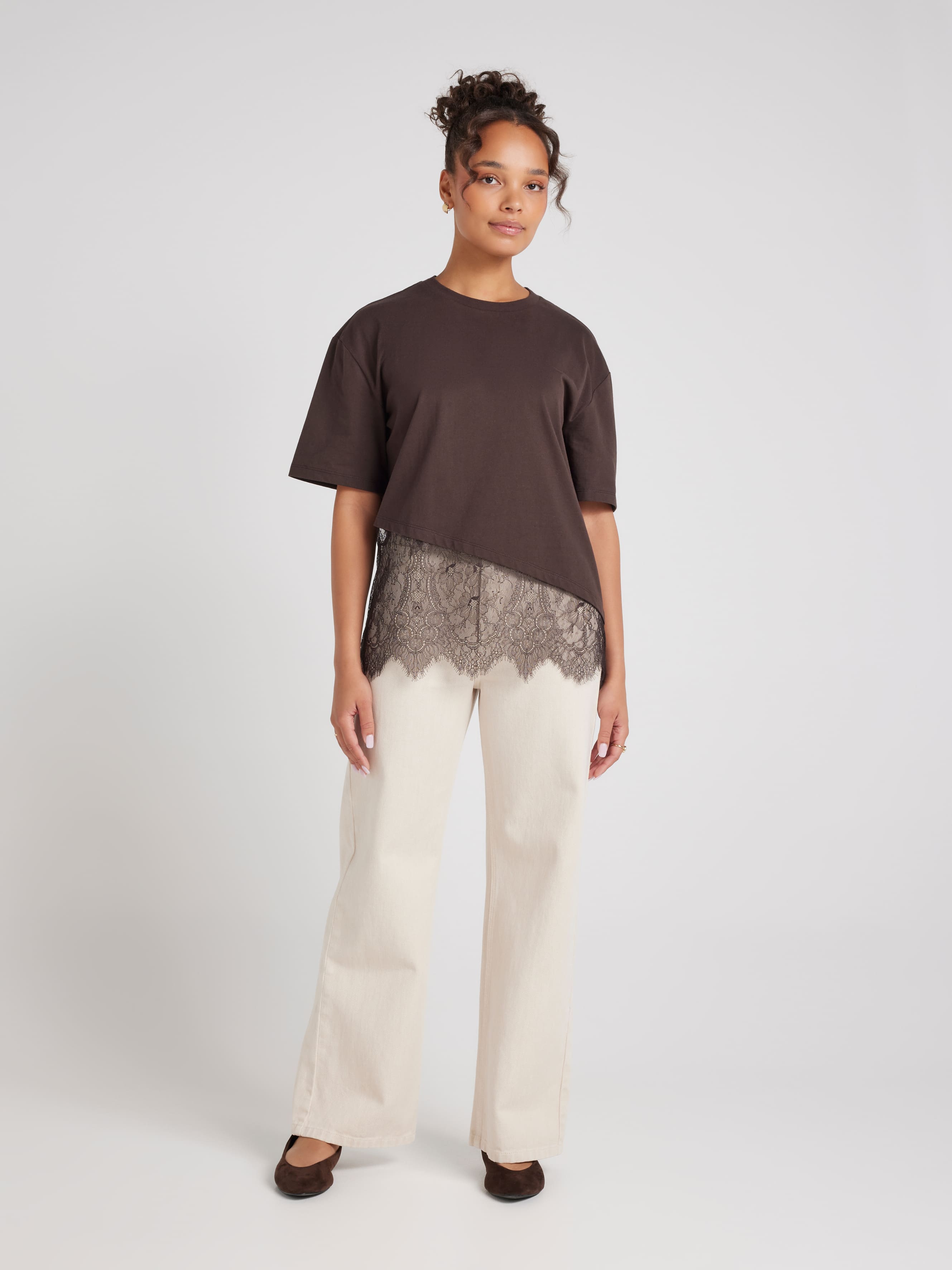Oversized Lace Insert Tee