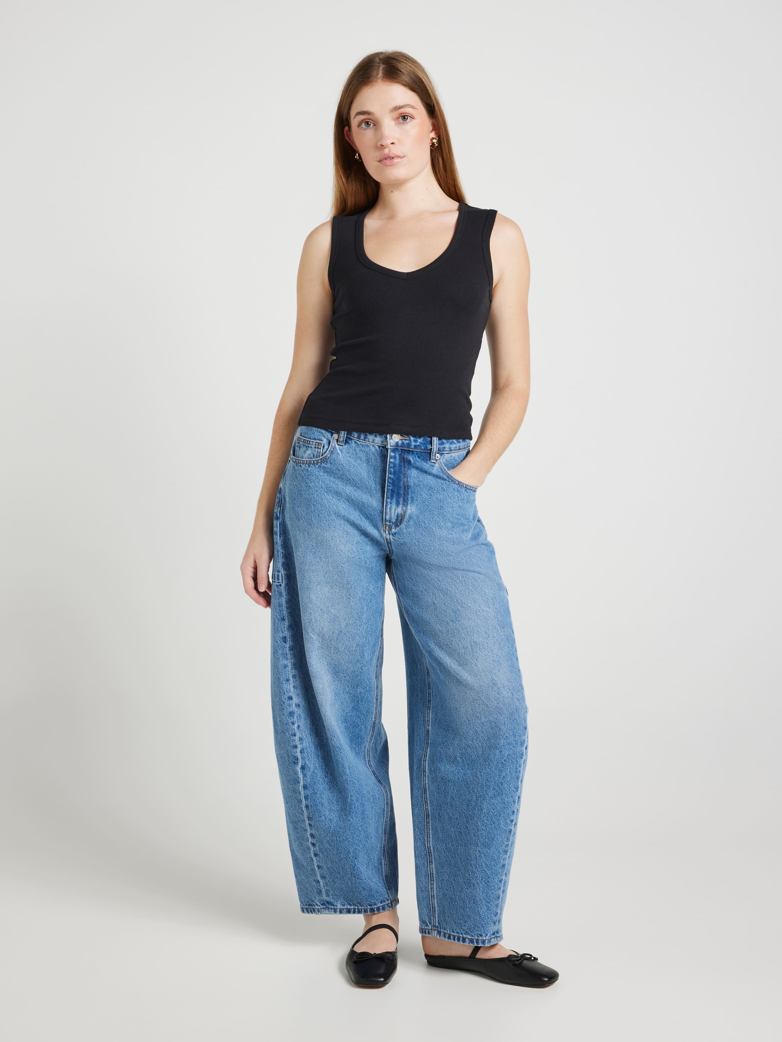 Pippa V-Neck Rib Tank
