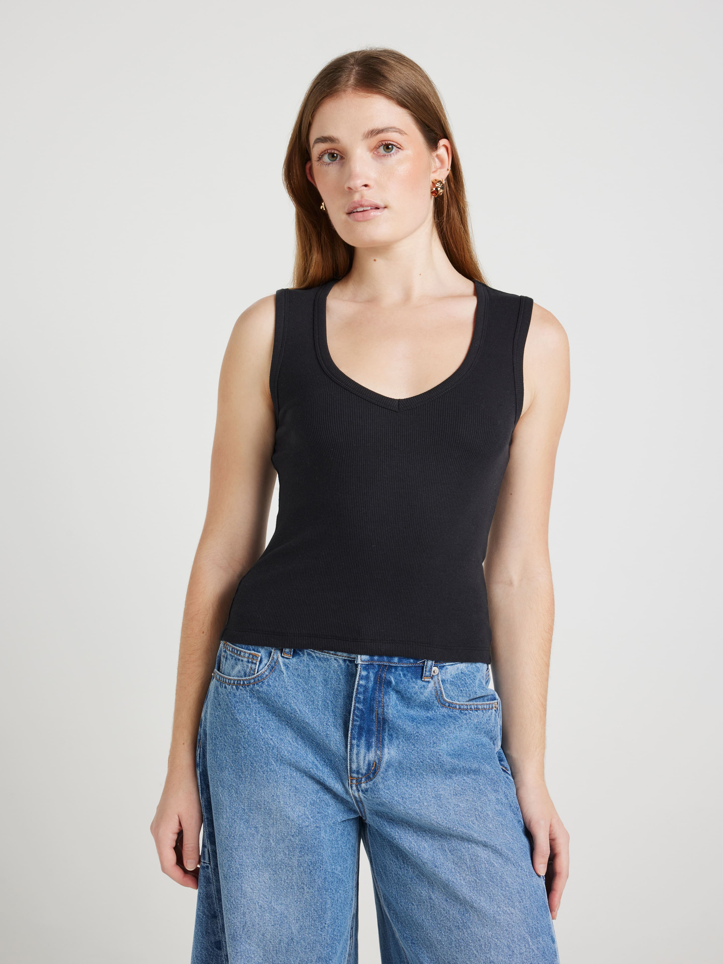 Pippa V-Neck Rib Tank