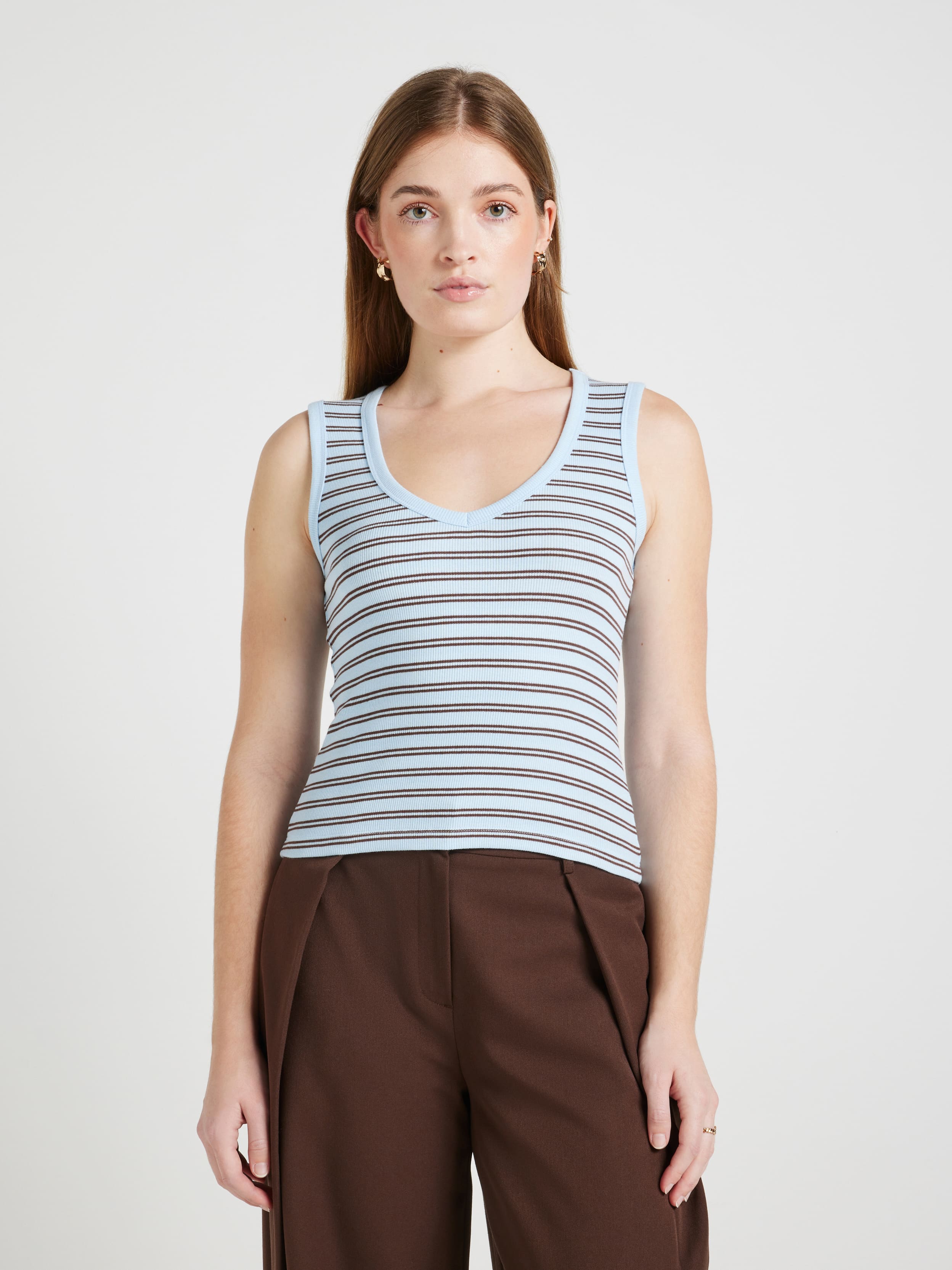 Pippa V-Neck Rib Tank