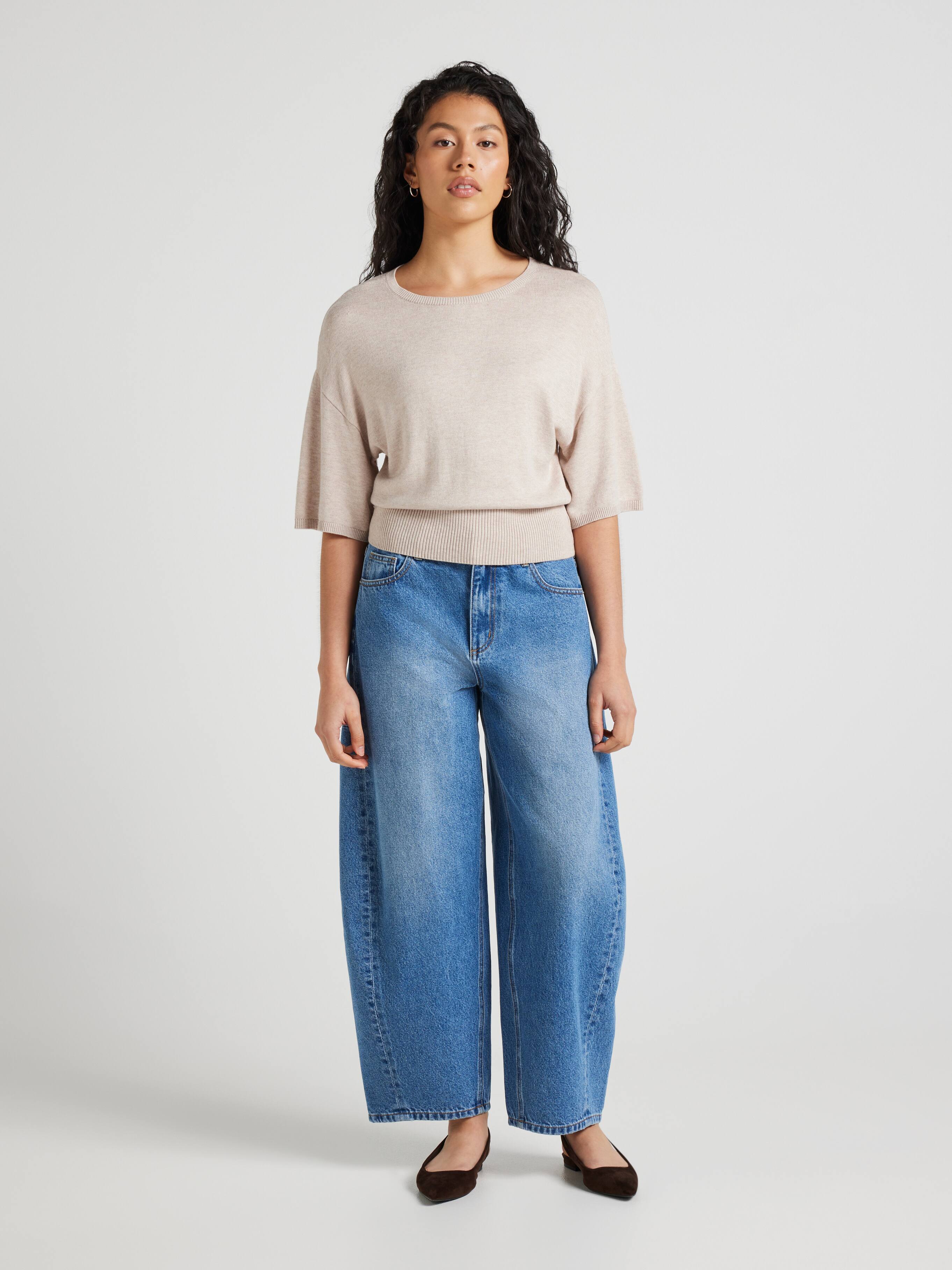 Ellie Basque Knit Top