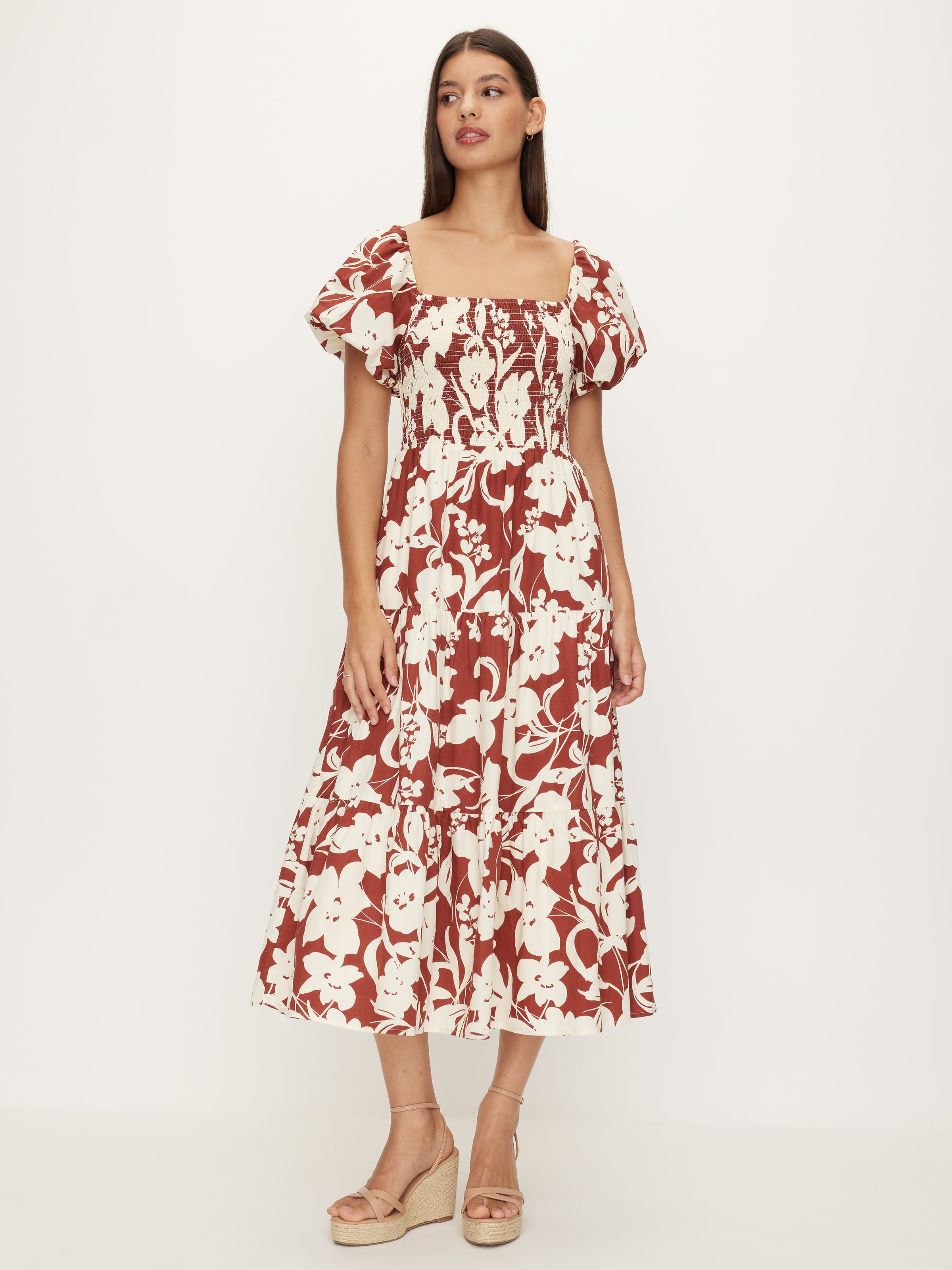 Briony Tiered Midi Dress