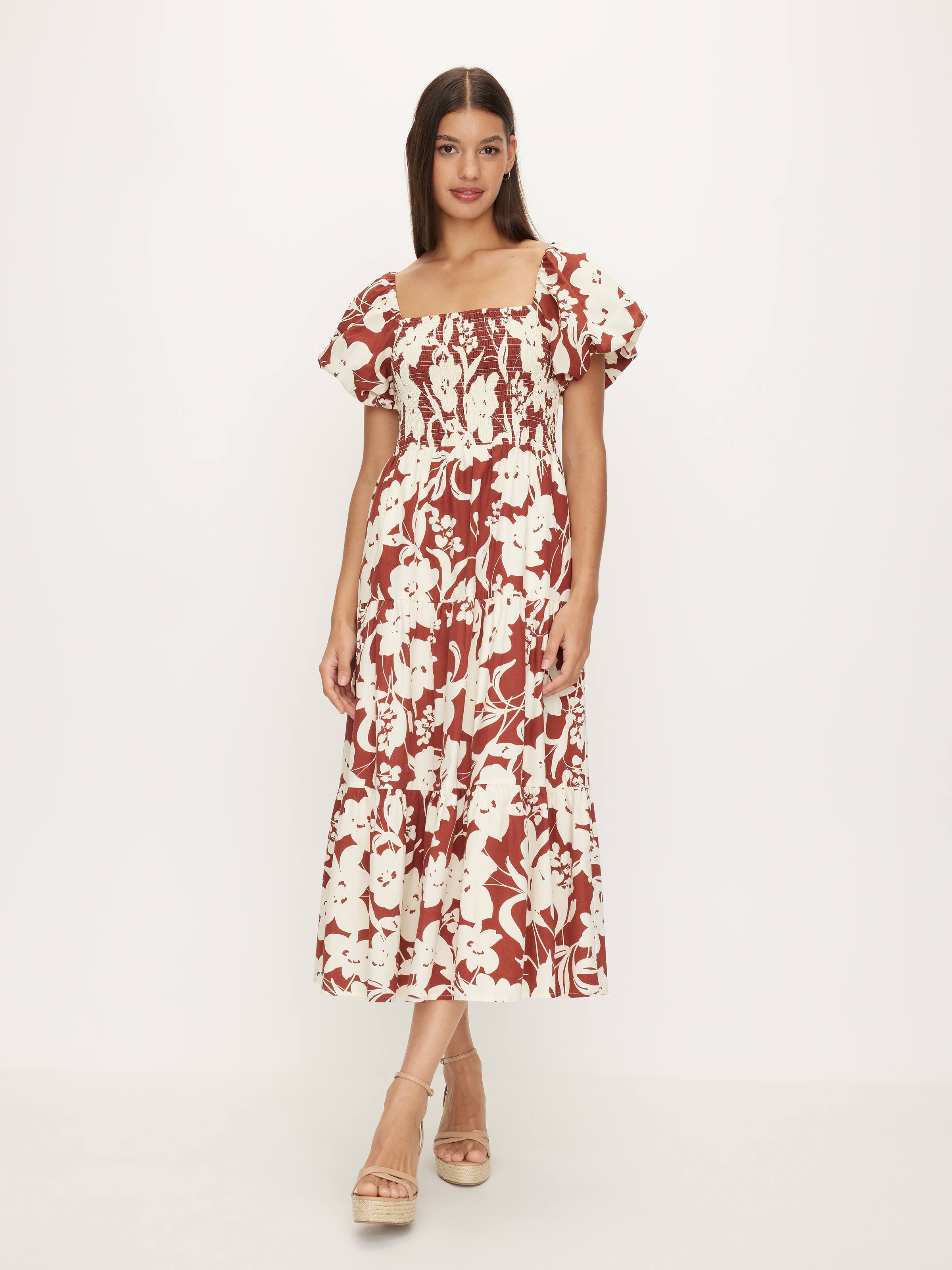 Briony Tiered Midi Dress