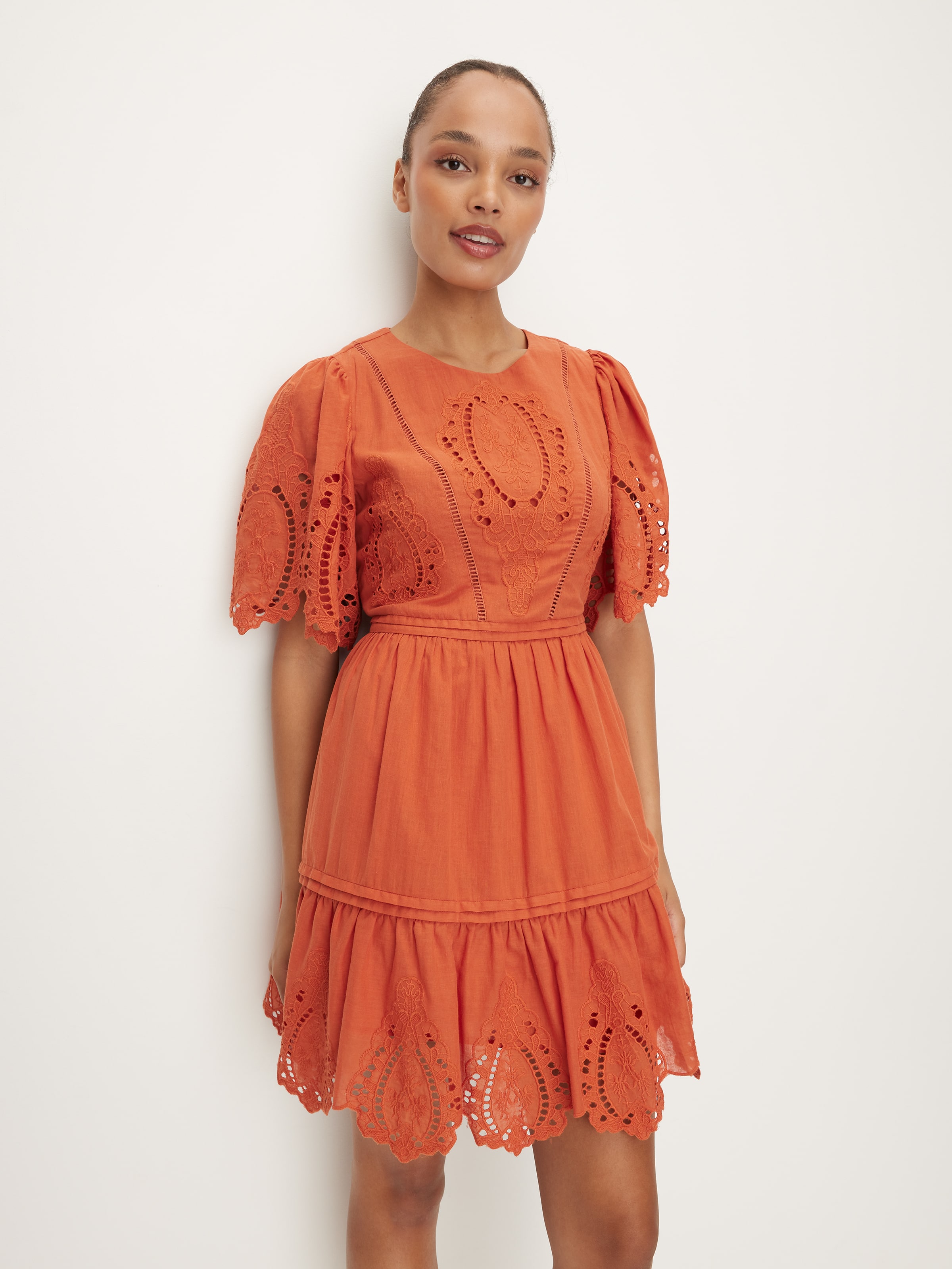 Monica Cutwork Mini Dress