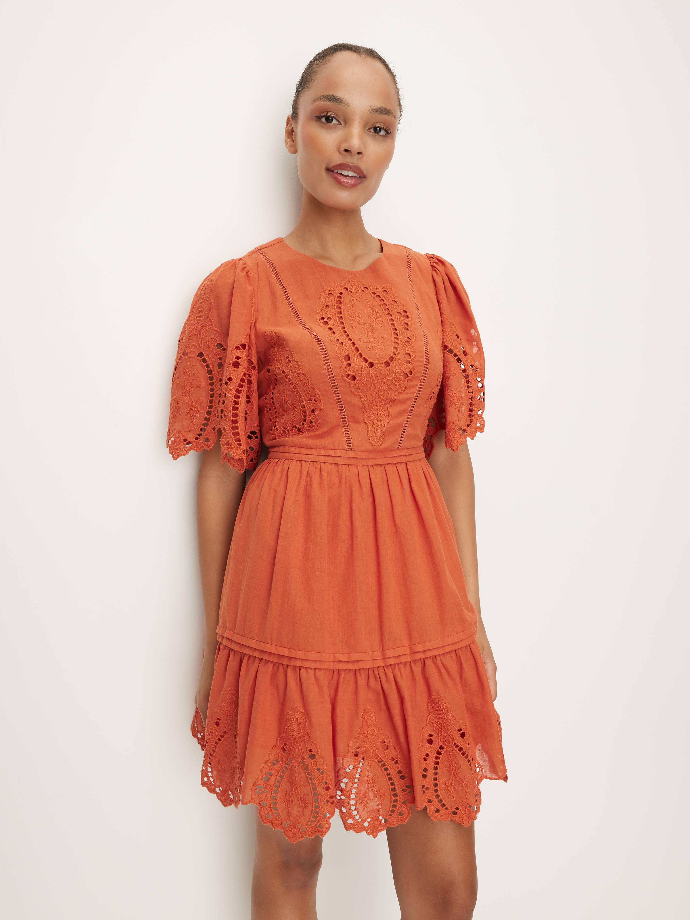 Monica Cutwork Mini Dress