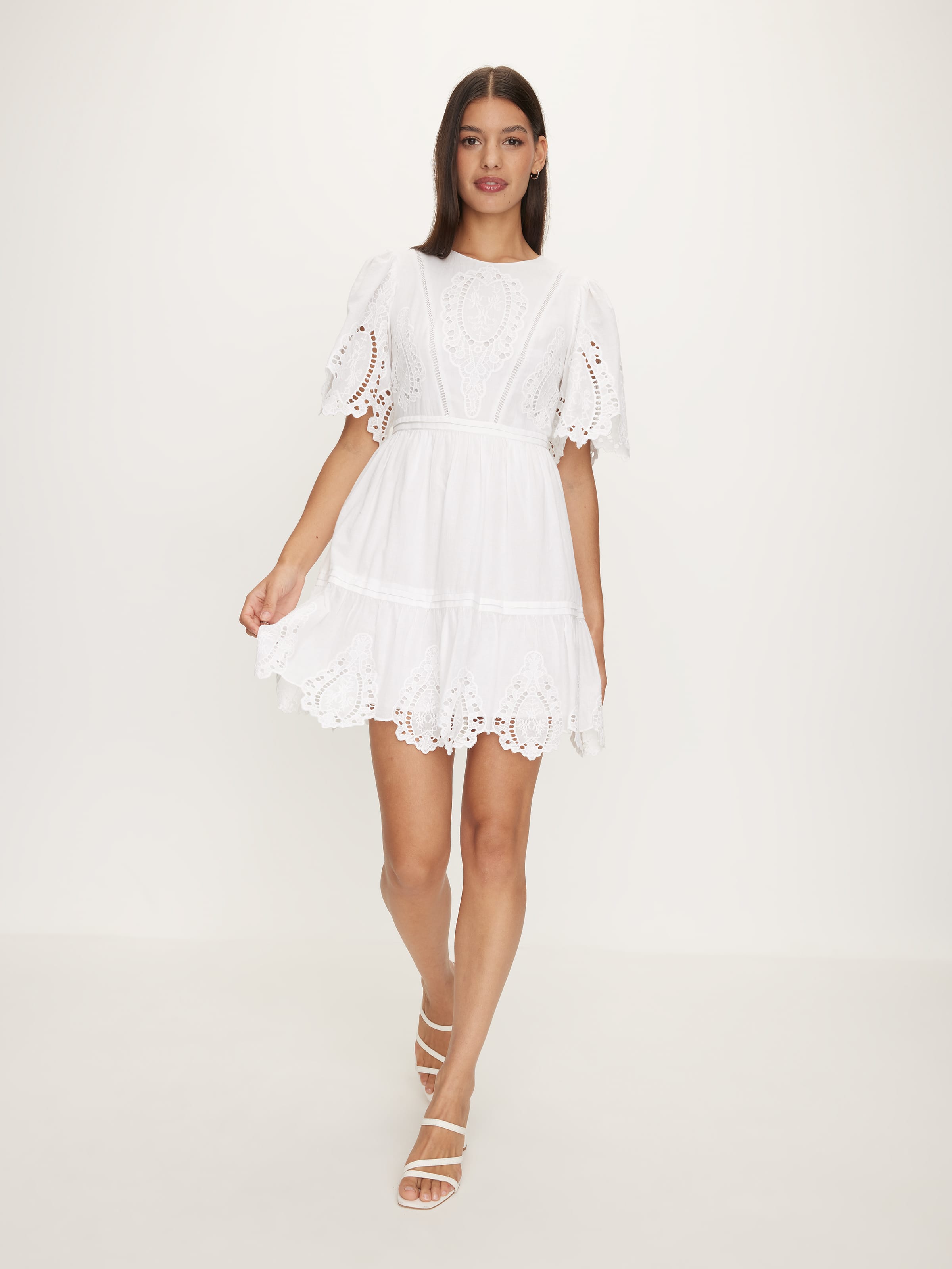 Monica Cutwork Mini Dress