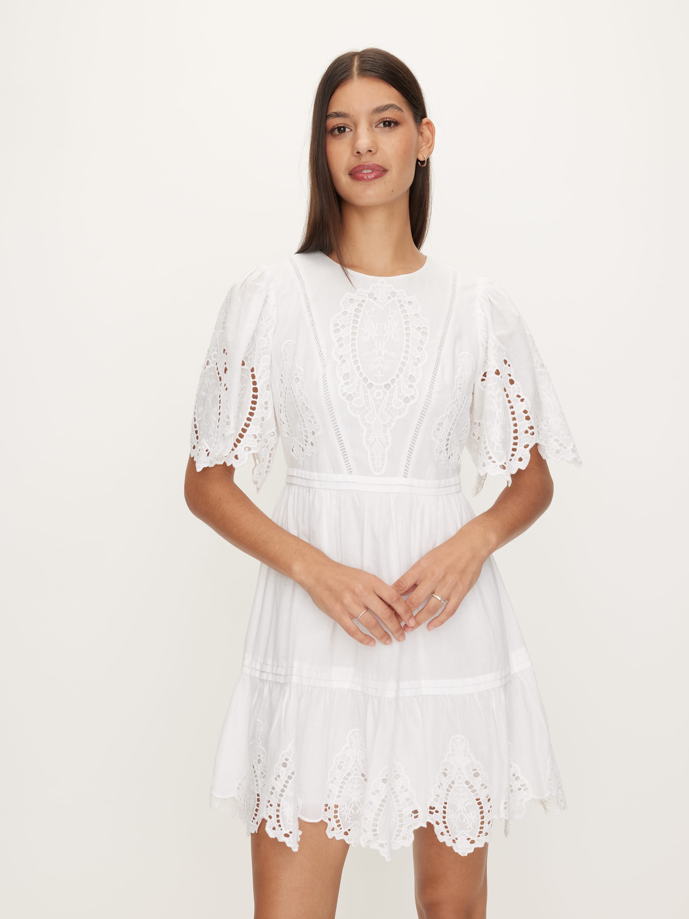 Monica Cutwork Mini Dress