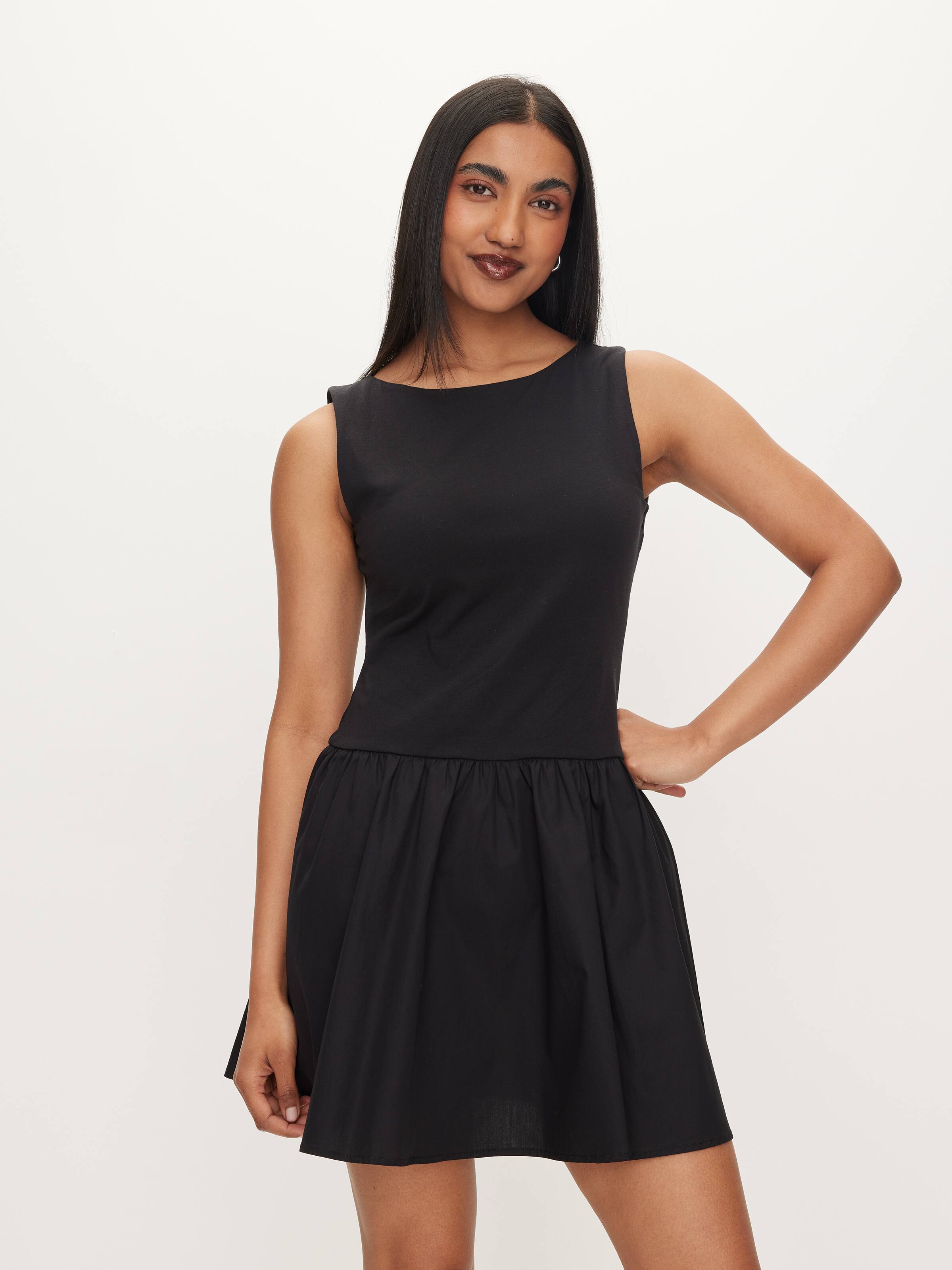 Brittany Knit Woven Dress