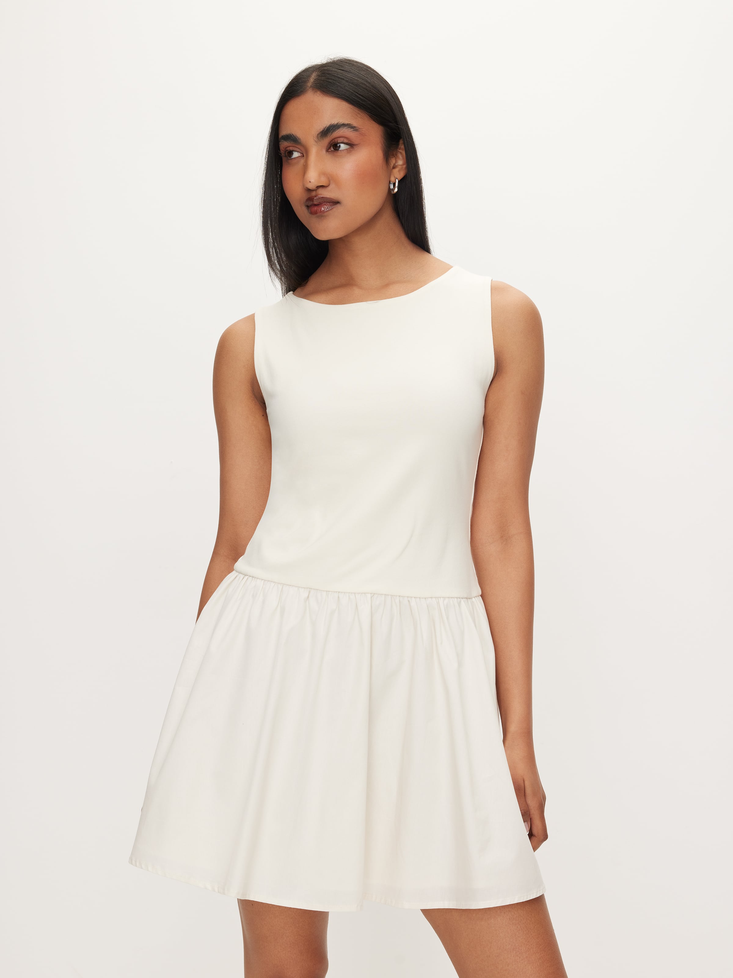 Brittany Knit Woven Dress