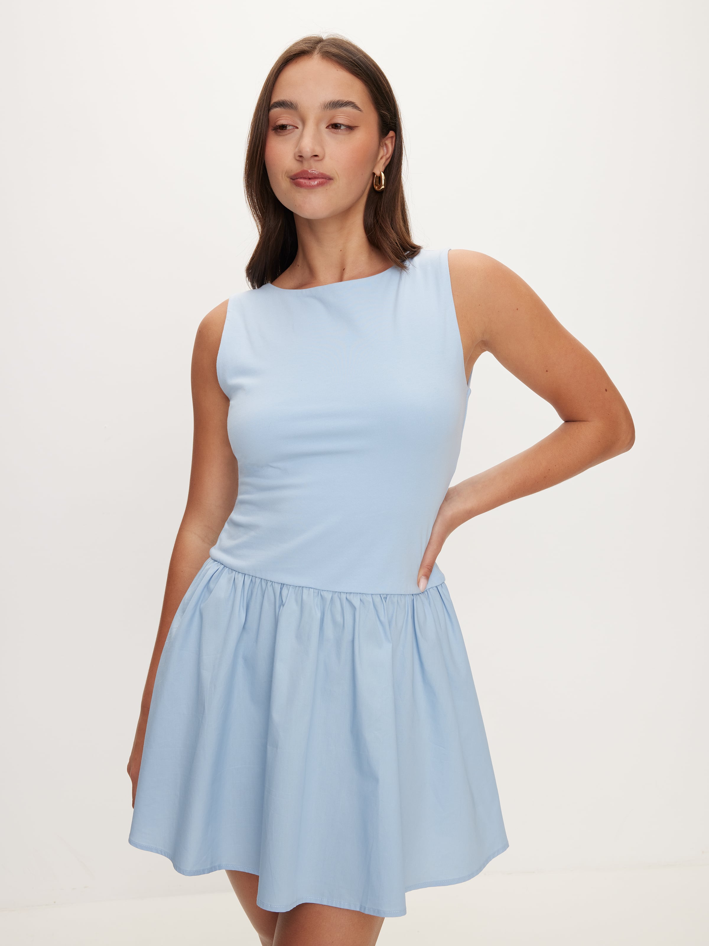 Brittany Knit Woven Dress