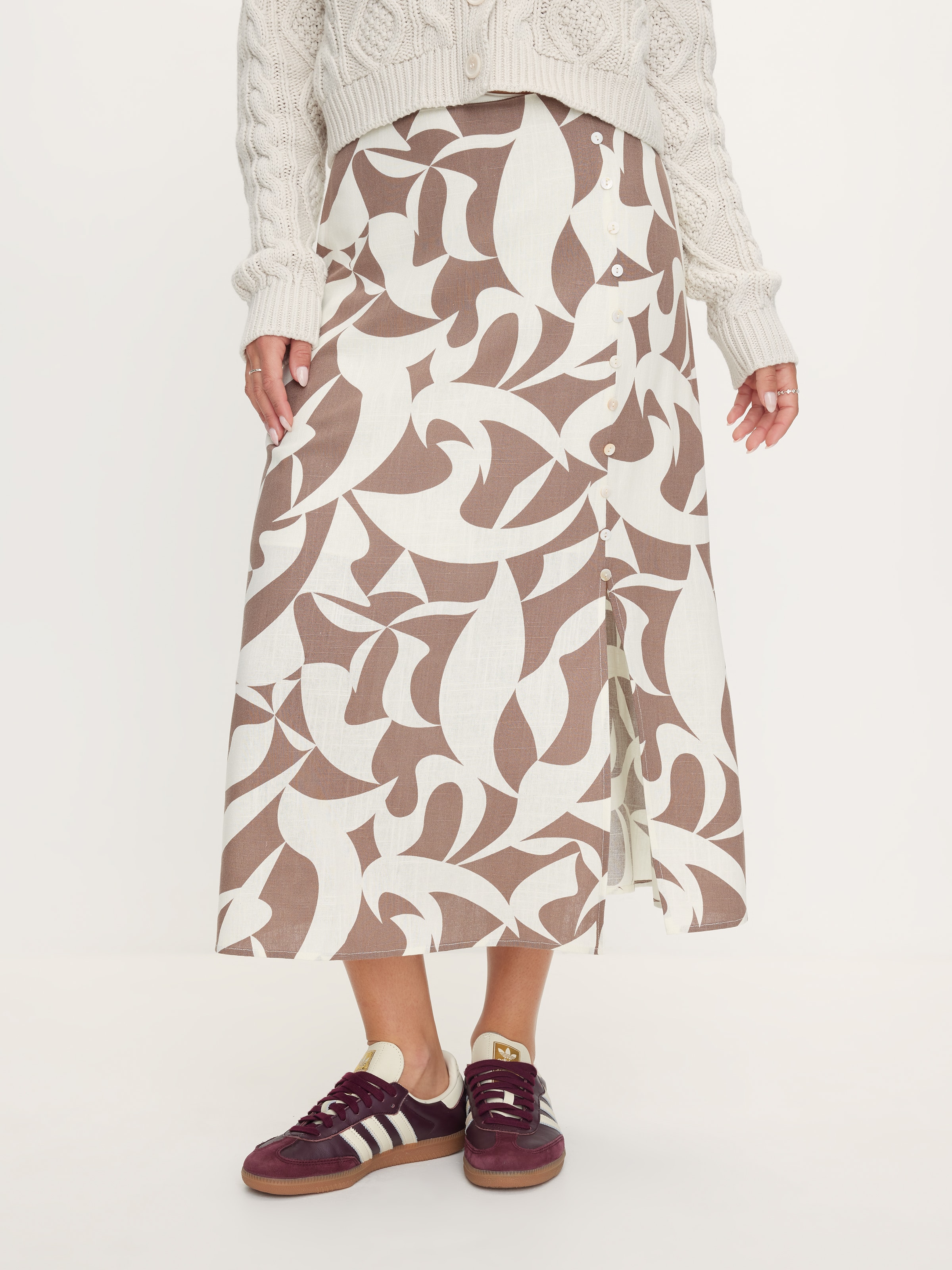 Lina Side Split Midi Skirt